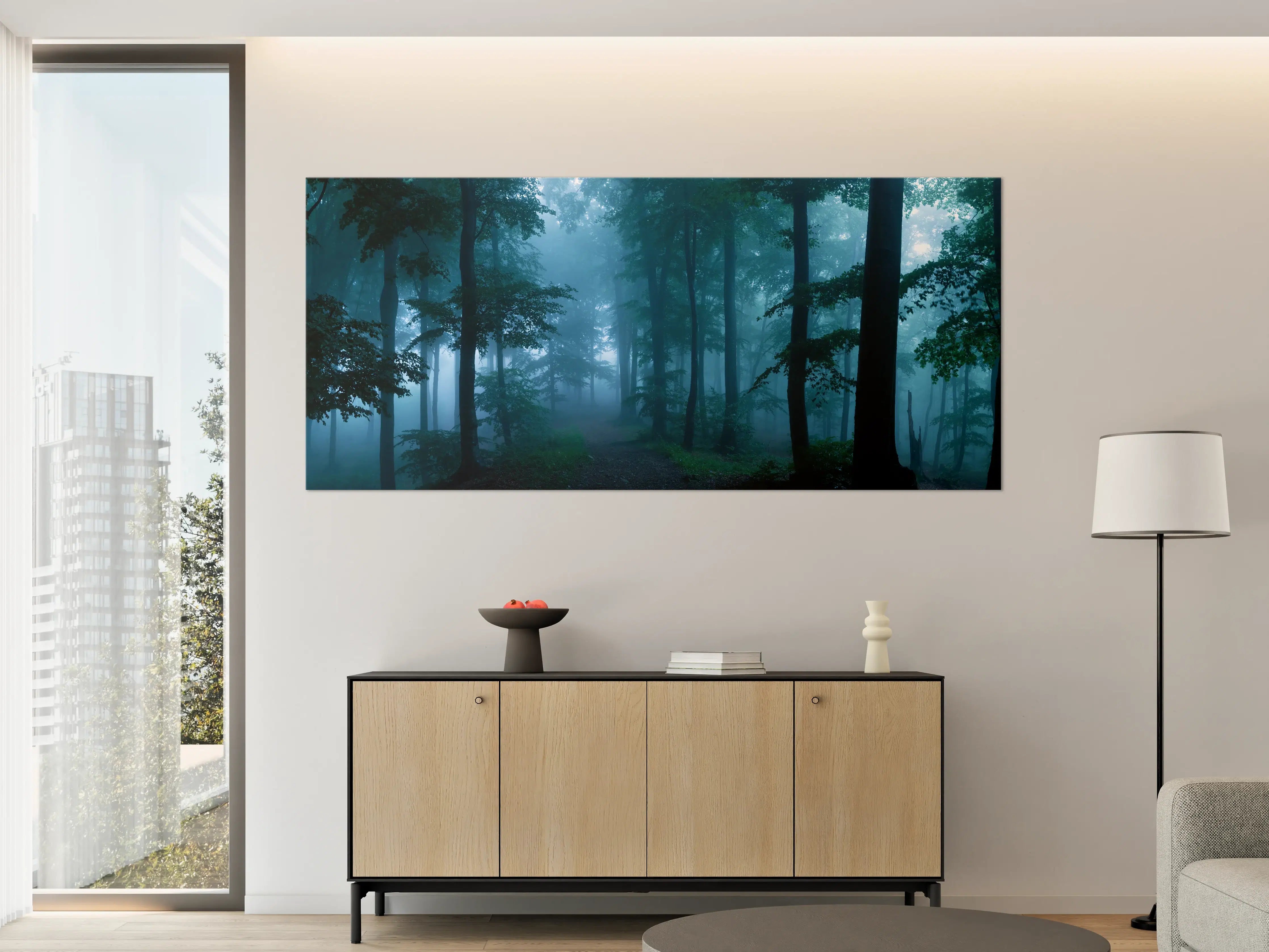 Große Wandbilder - Nebliger Wald