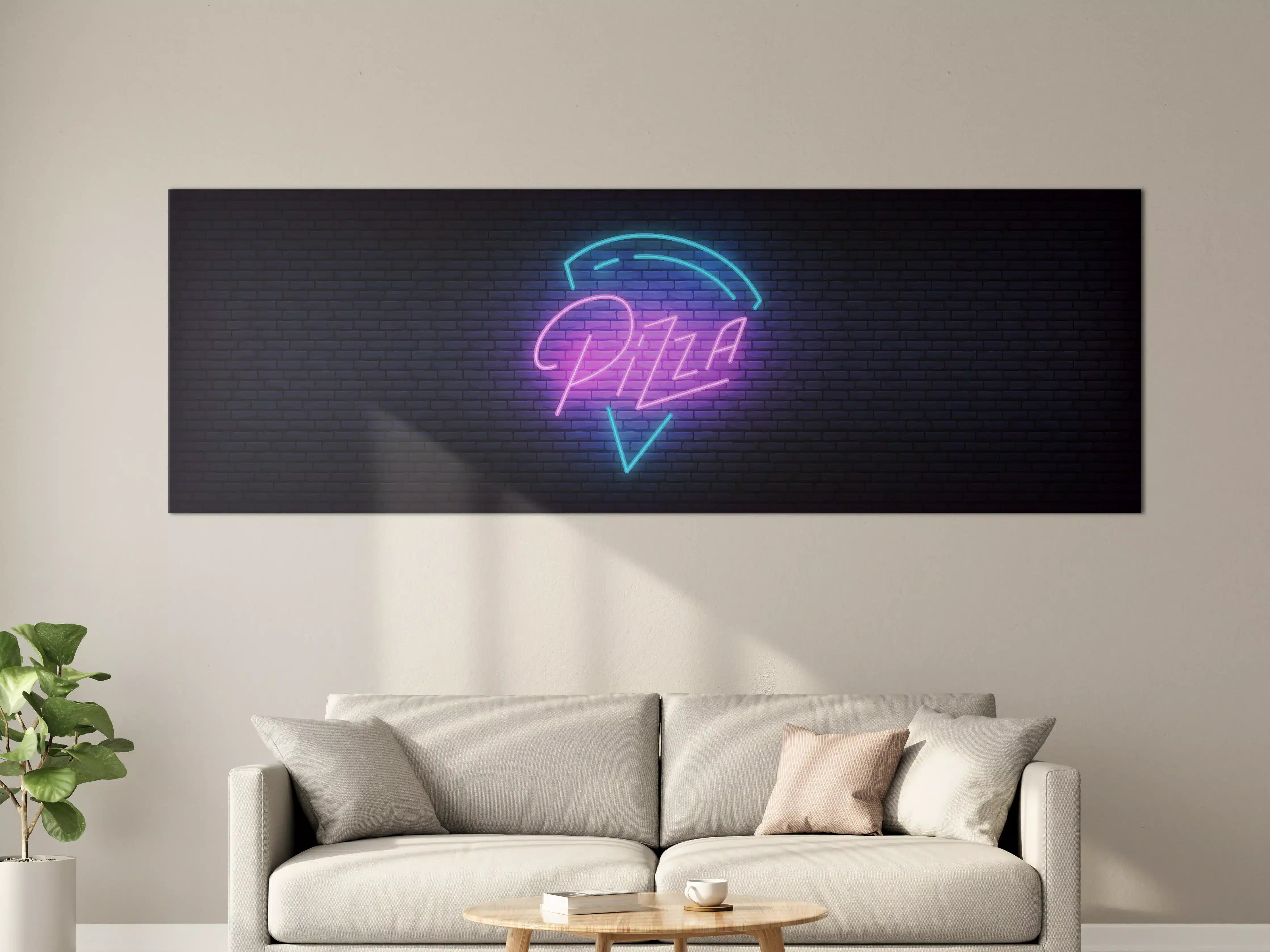 Große Wandbilder - Neon Pizza Schild