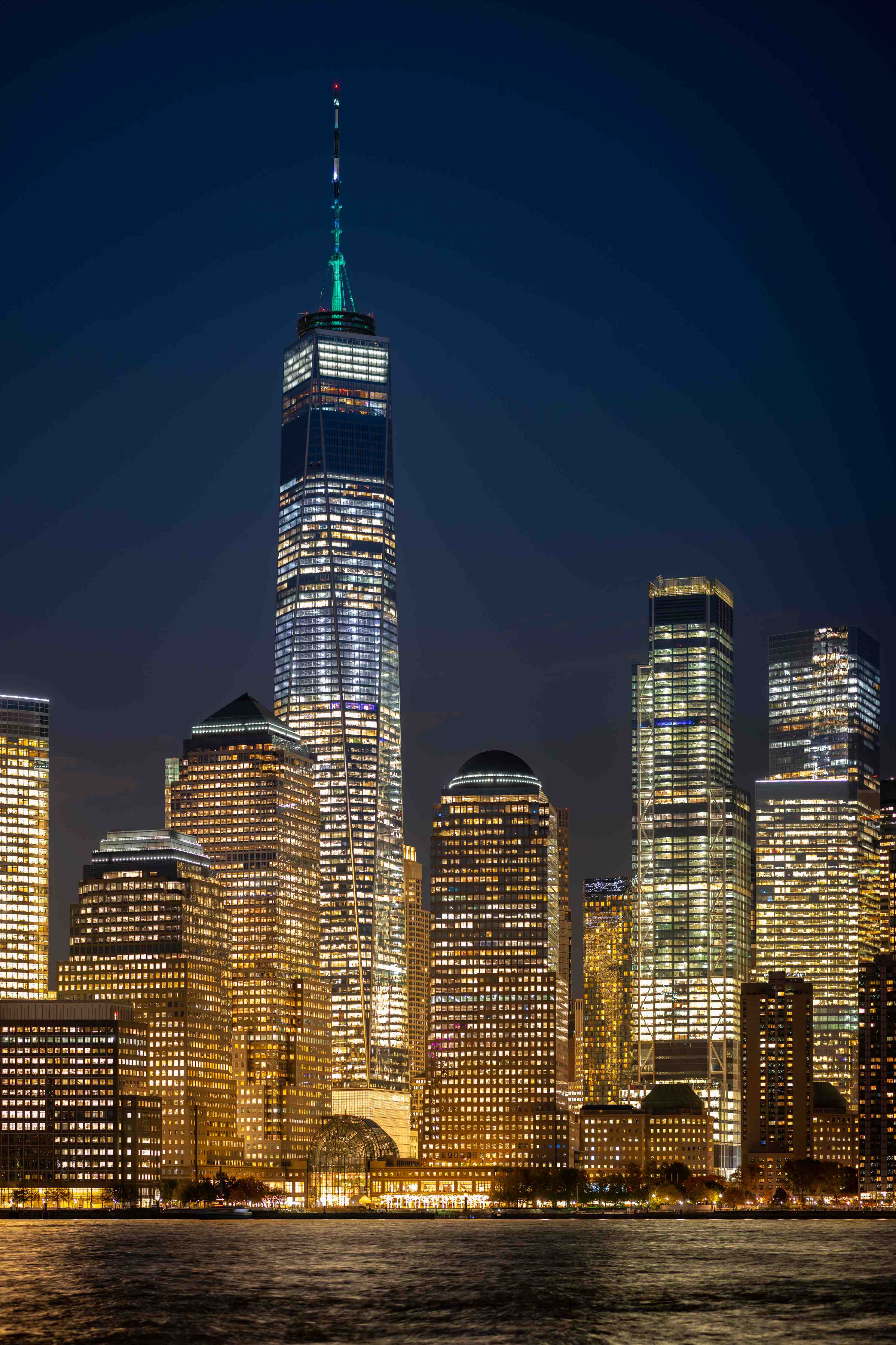Große Wandbilder-Neues Weltstadt-Skyline bei Nacht