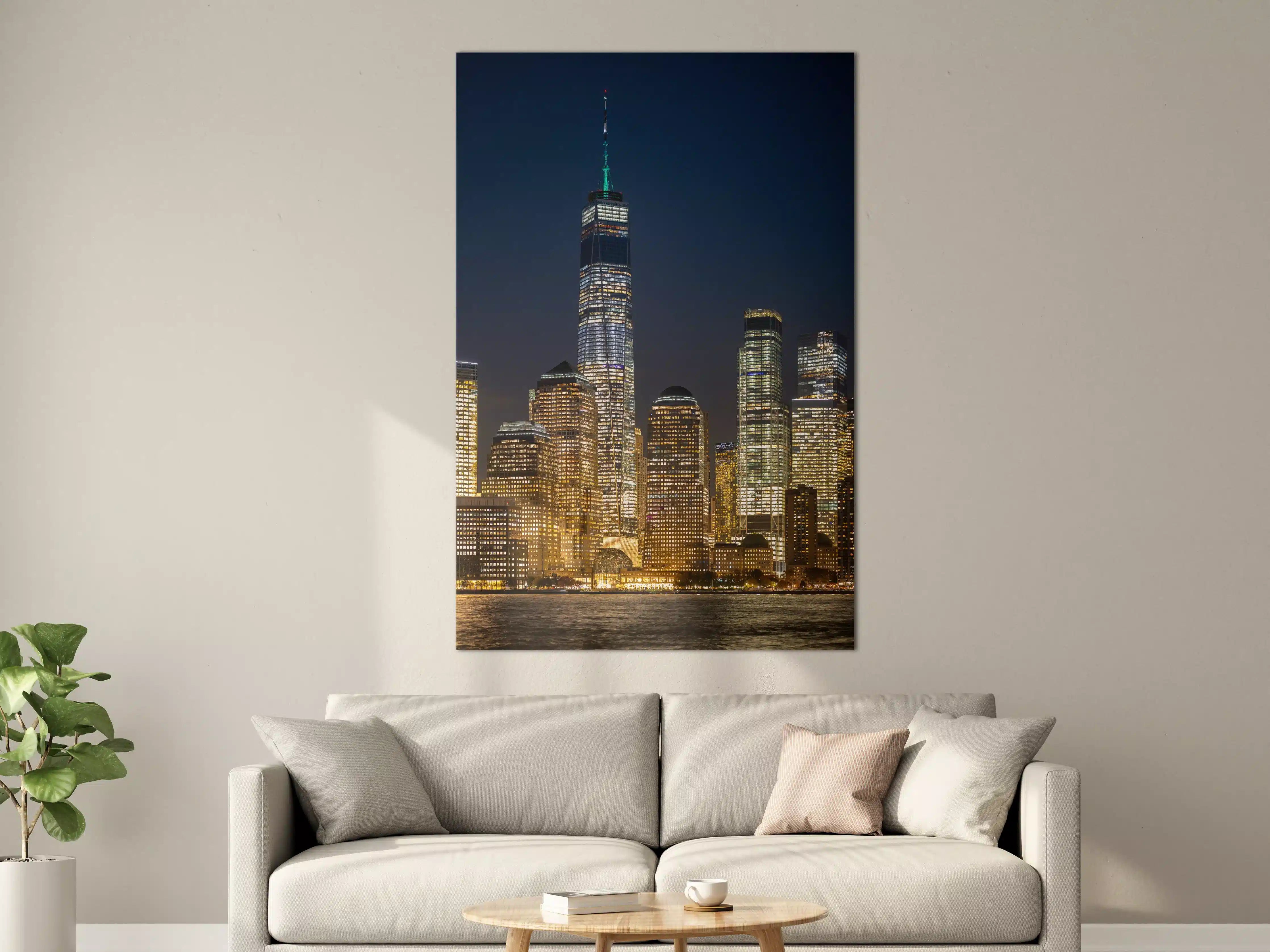 Große Wandbilder - Neues Weltstadt-Skyline bei Nacht