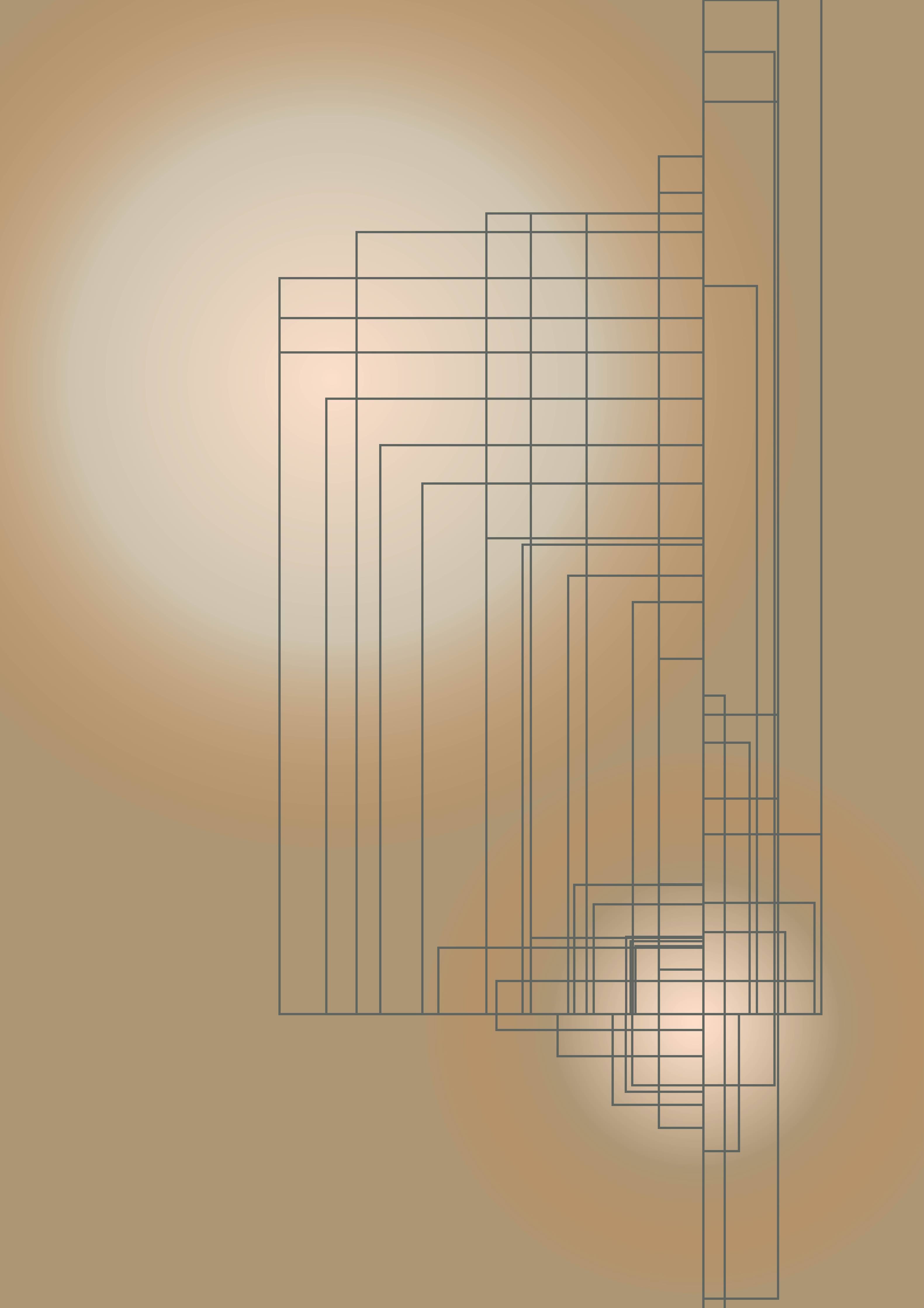 Große Wandbilder-Neutrale Geometrie in Warmweiß
