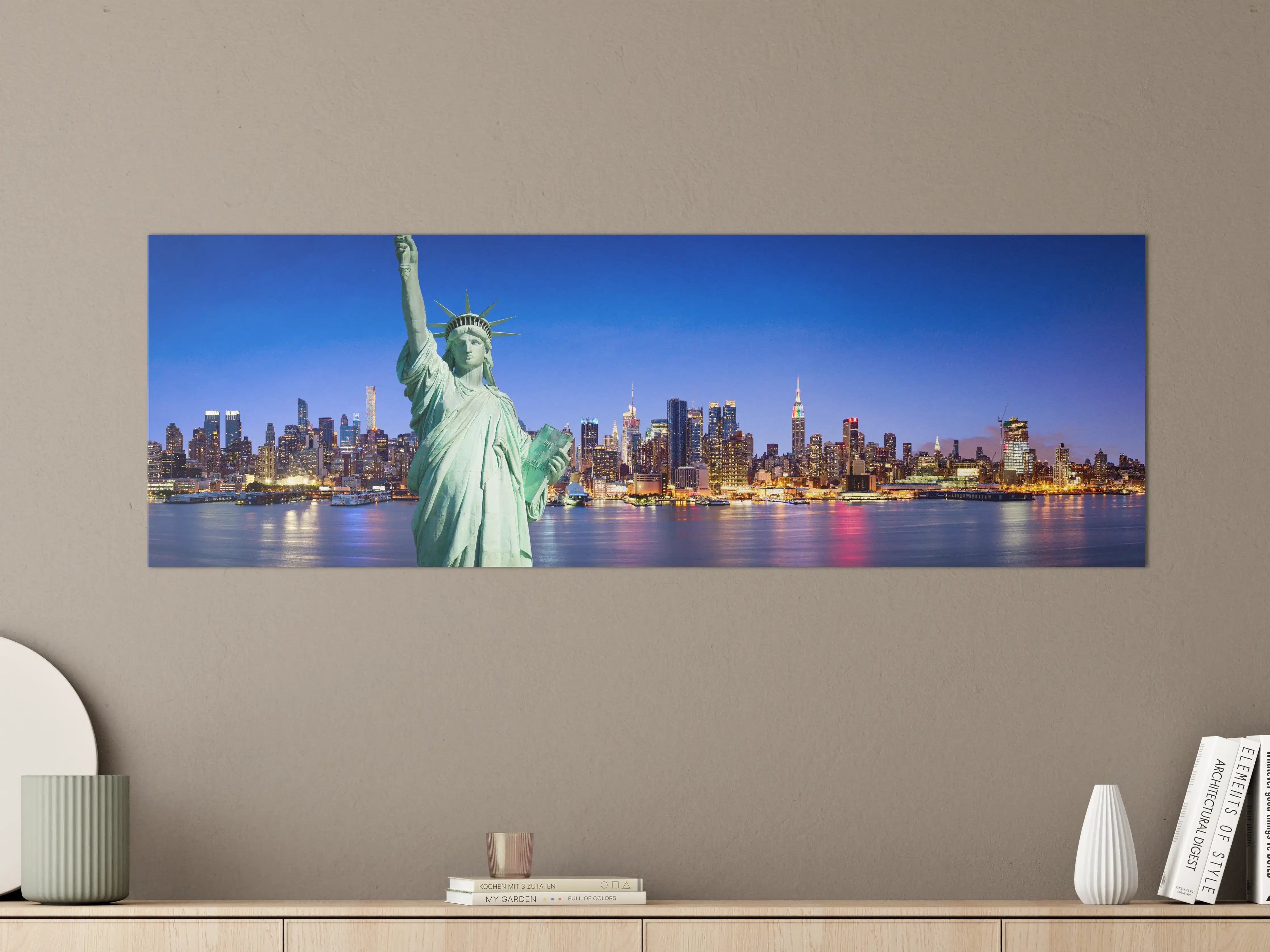 Große Wandbilder - New York Skyline Blau-Türkis