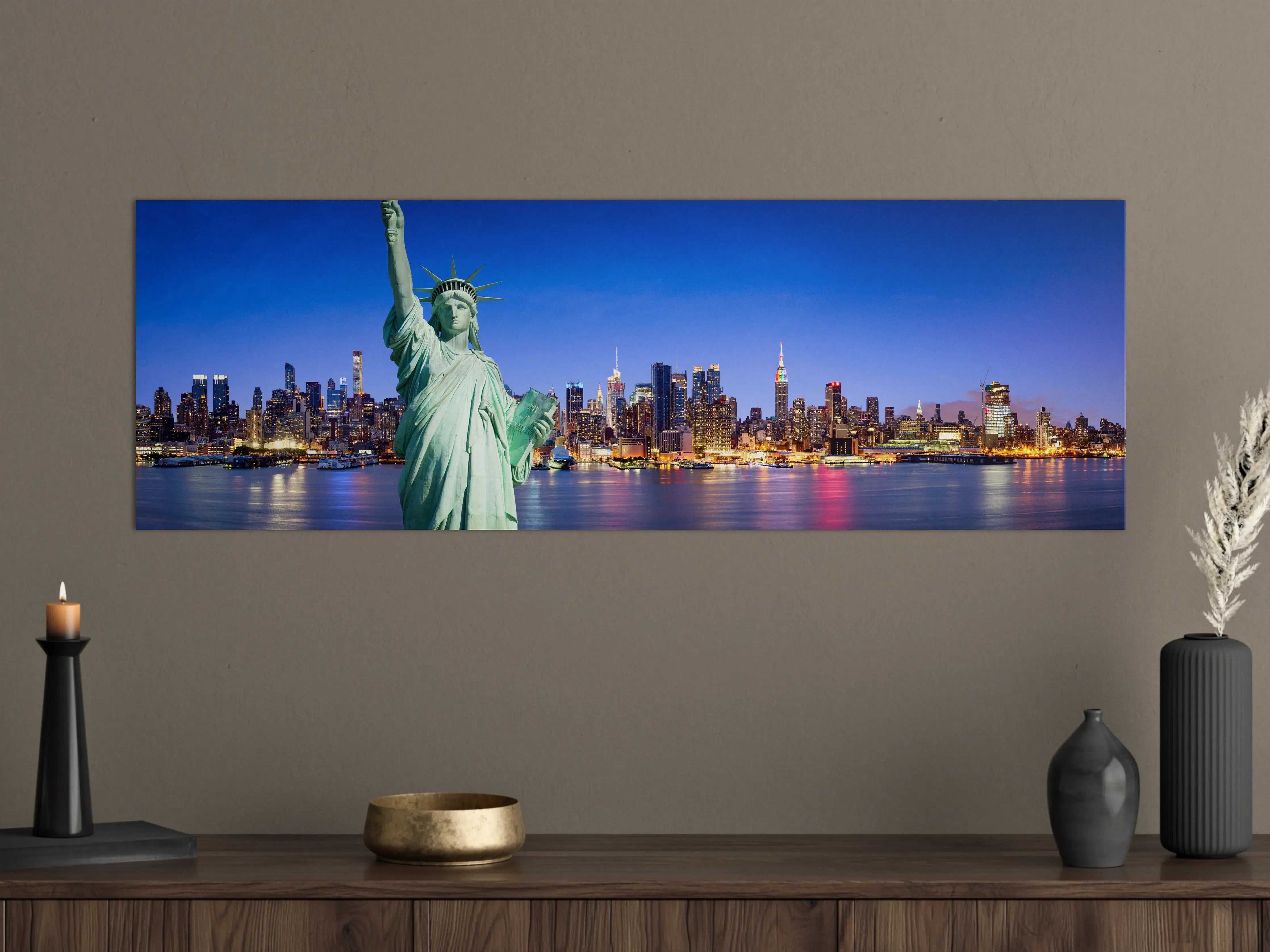 Große Wandbilder - New York Skyline Blau-Türkis