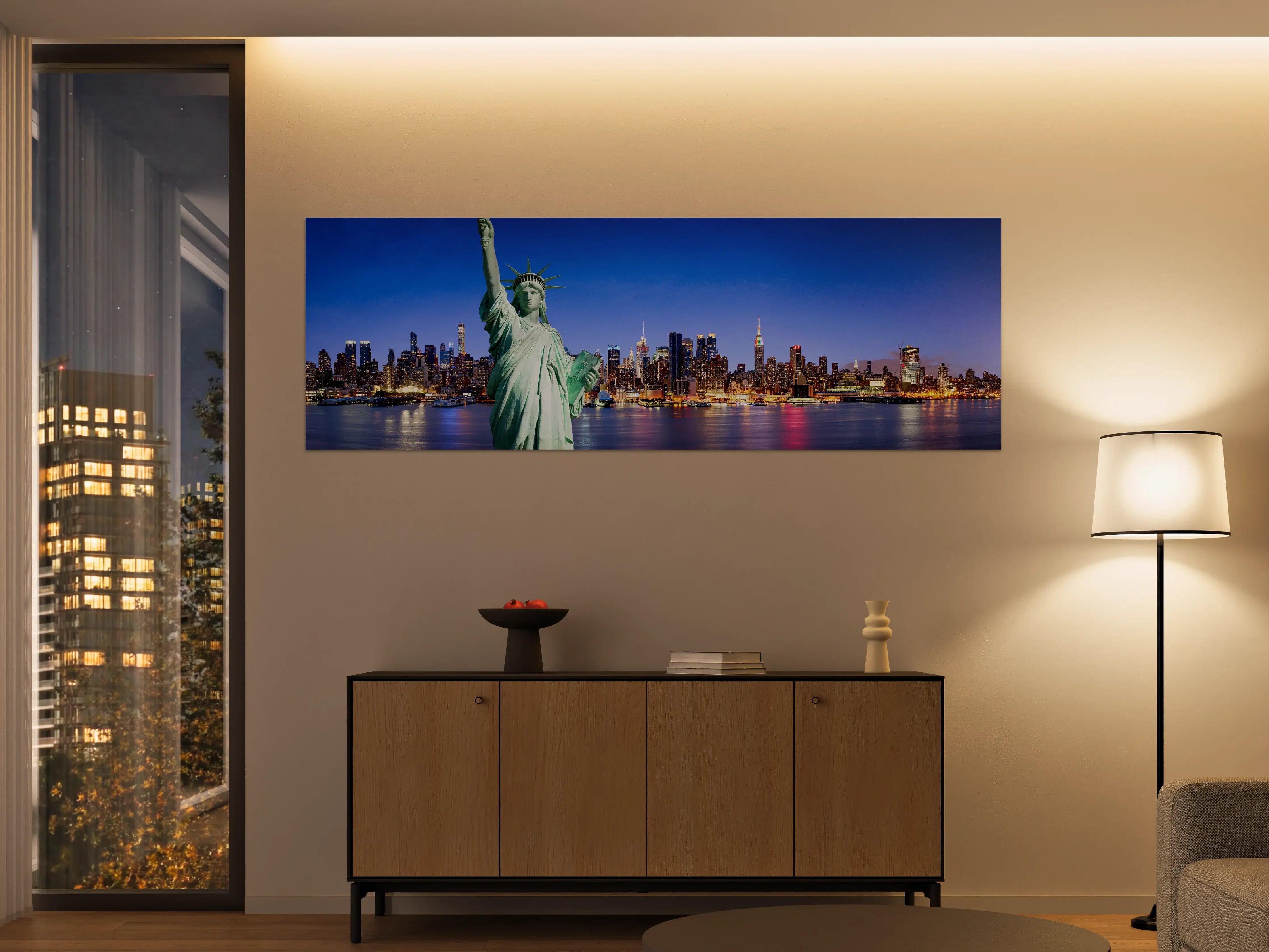 Große Wandbilder - New York Skyline Blau-Türkis