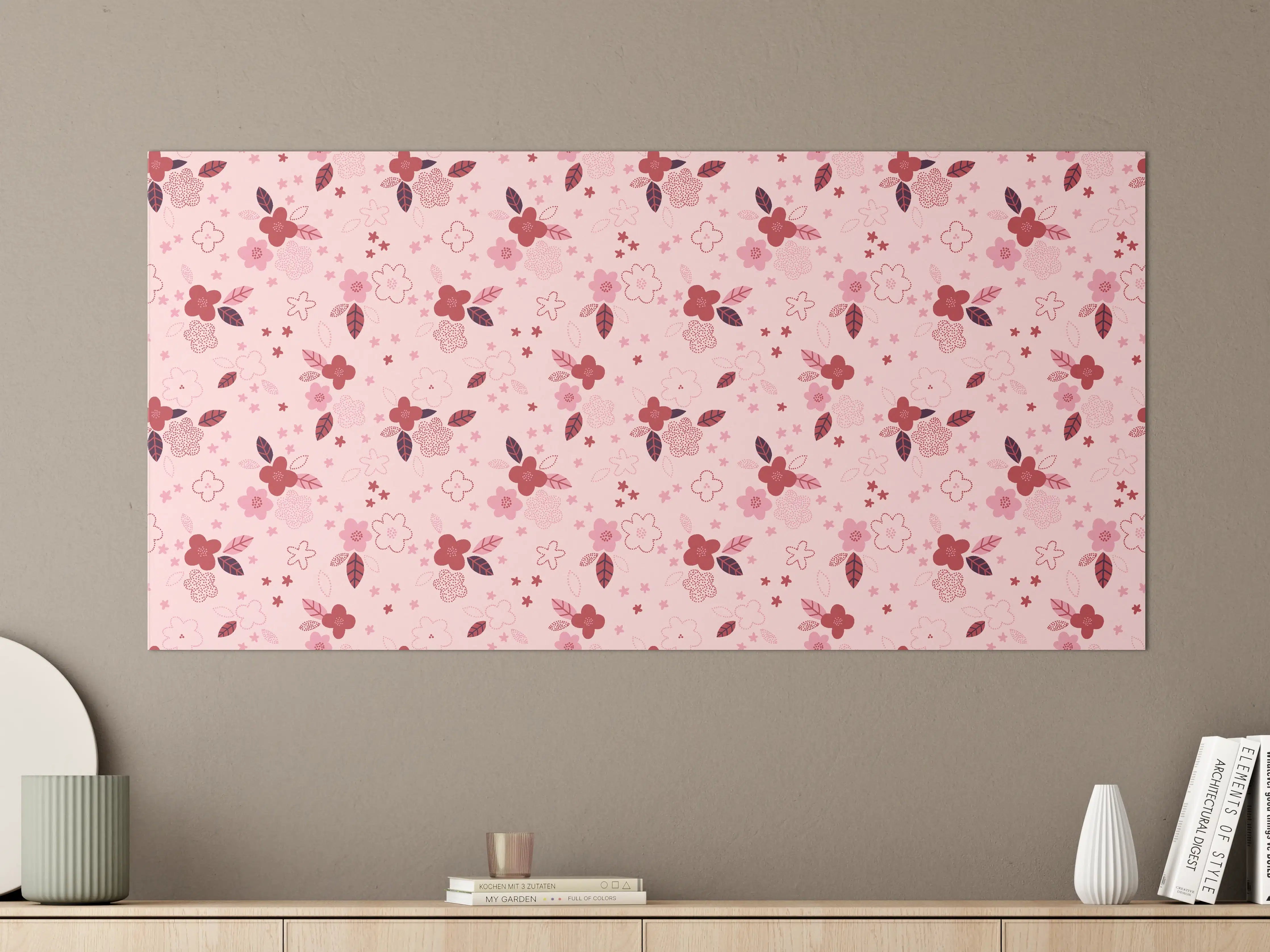 Große Wandbilder - Niedliche Schmetterlingsmuster mit rosa Tönen