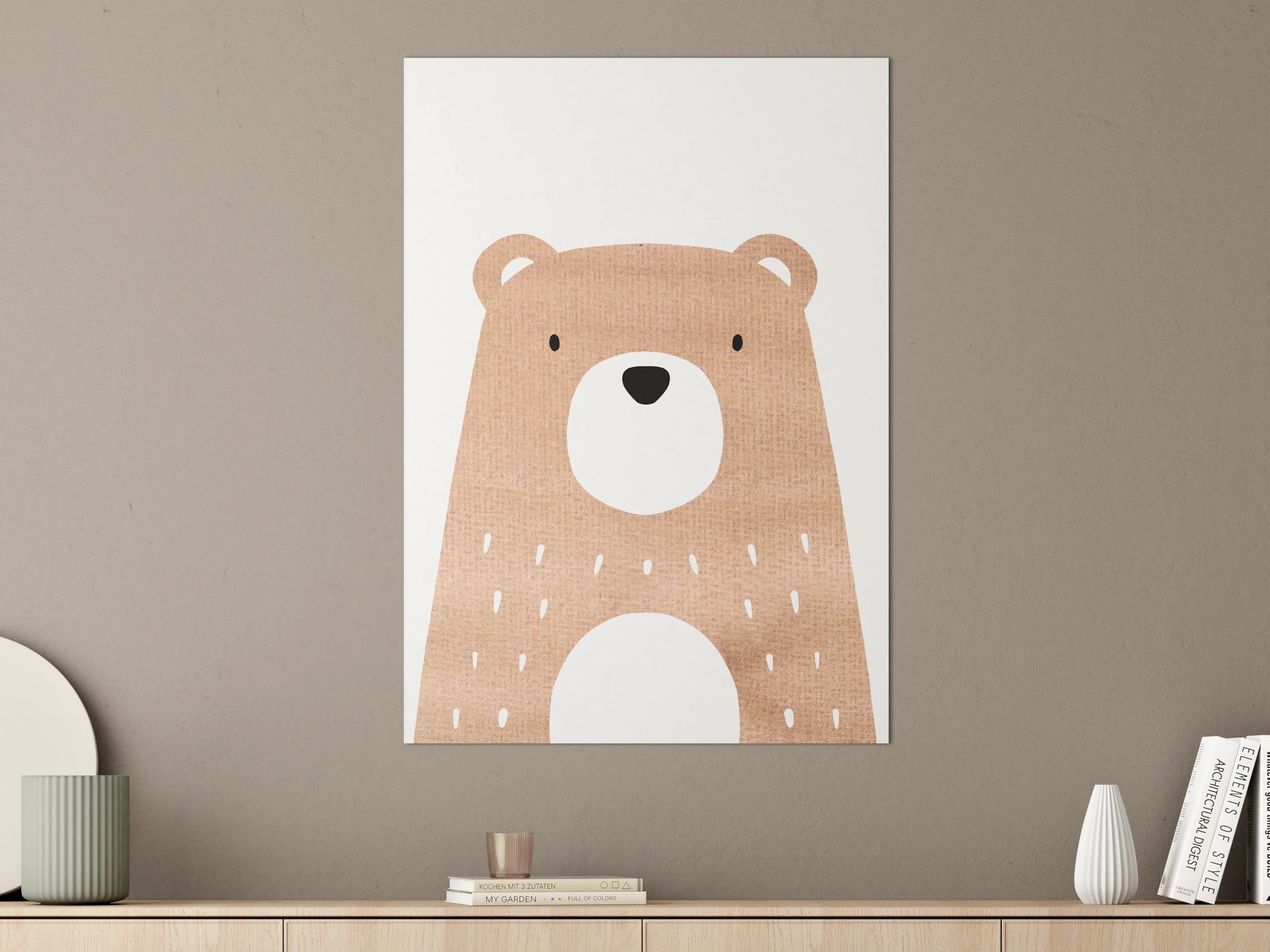 Große Wandbilder - Niedlicher Bär Wandbild