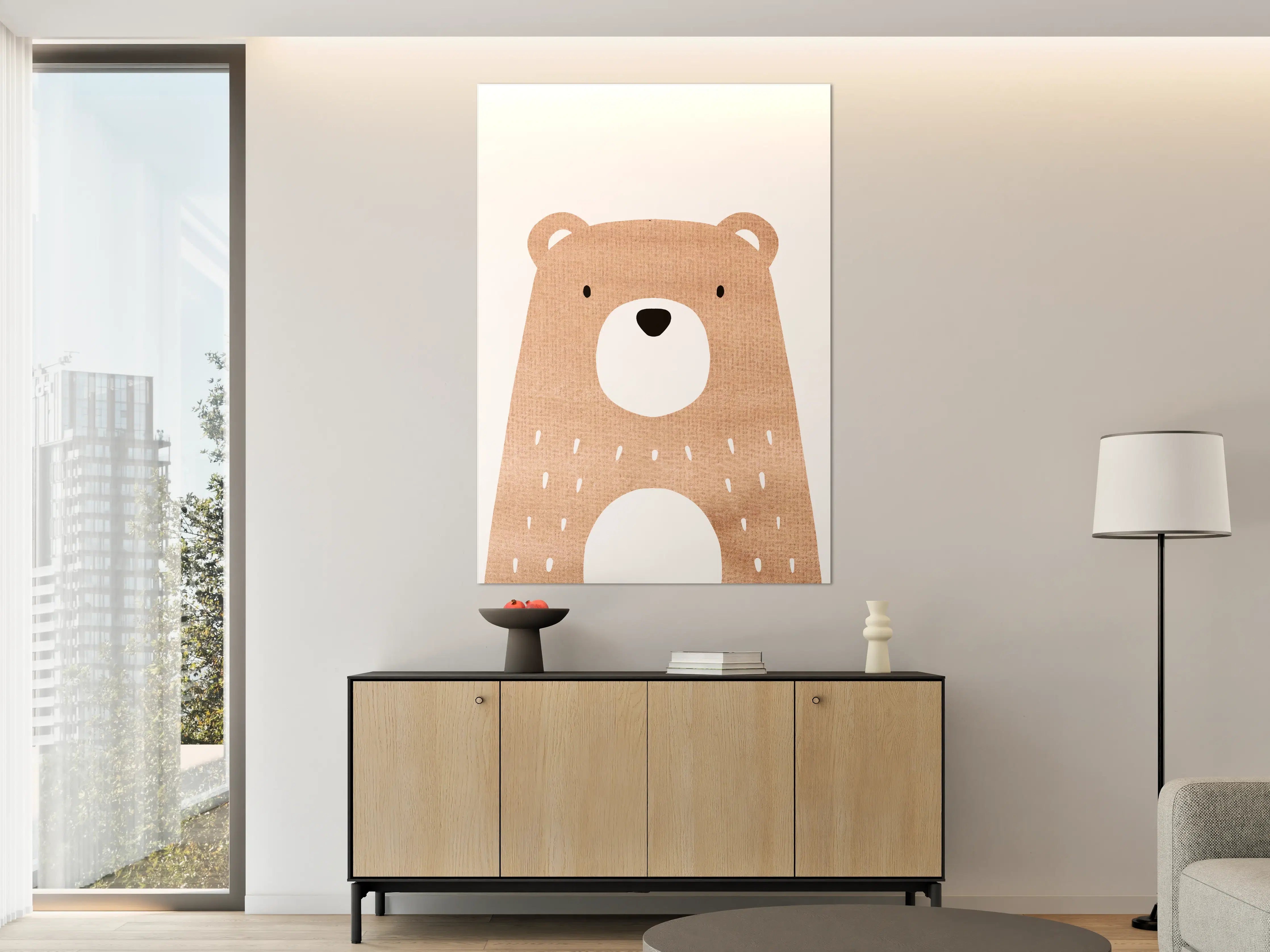 Große Wandbilder - Niedlicher Bär Wandbild