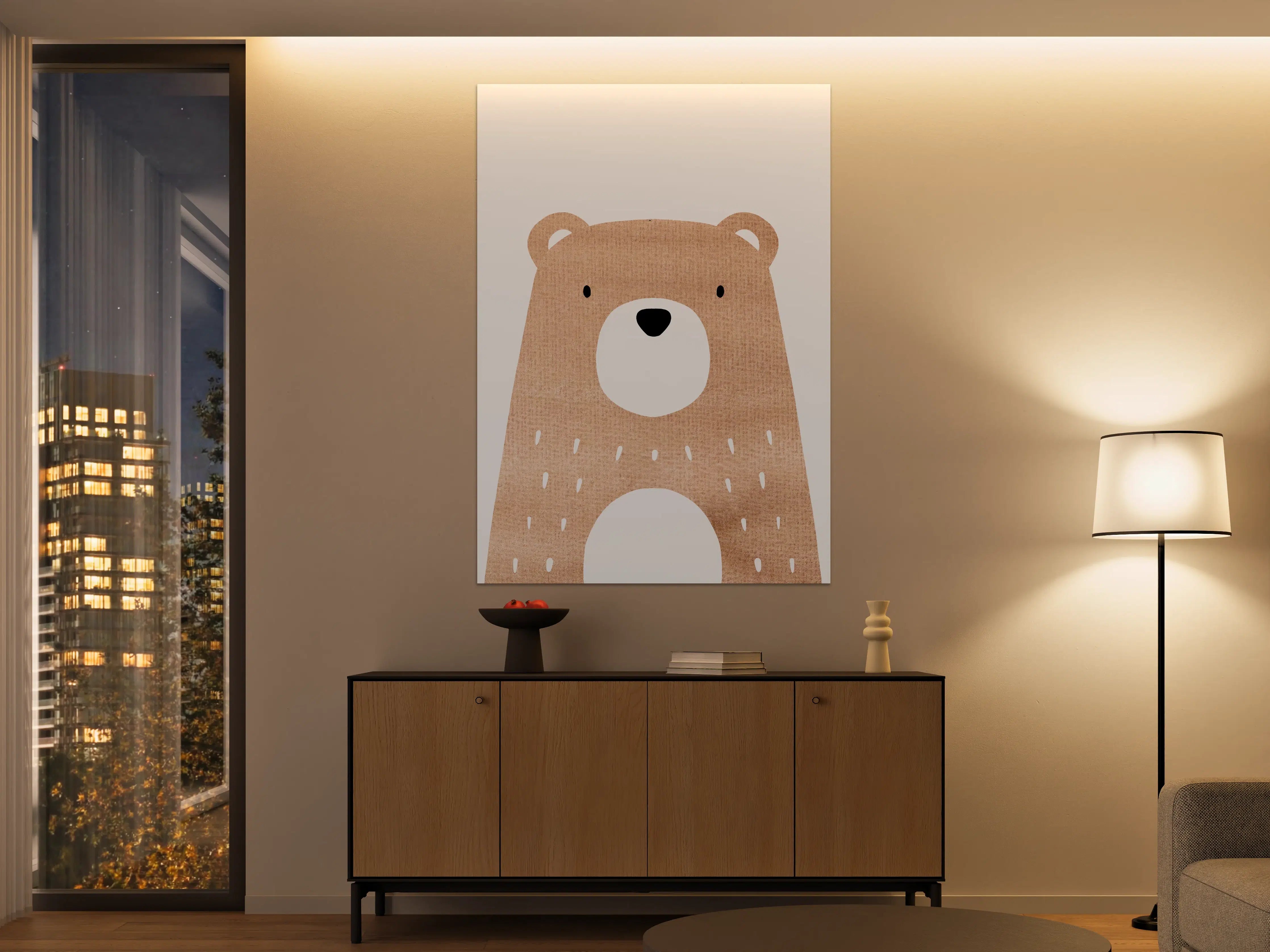 Große Wandbilder - Niedlicher Bär Wandbild