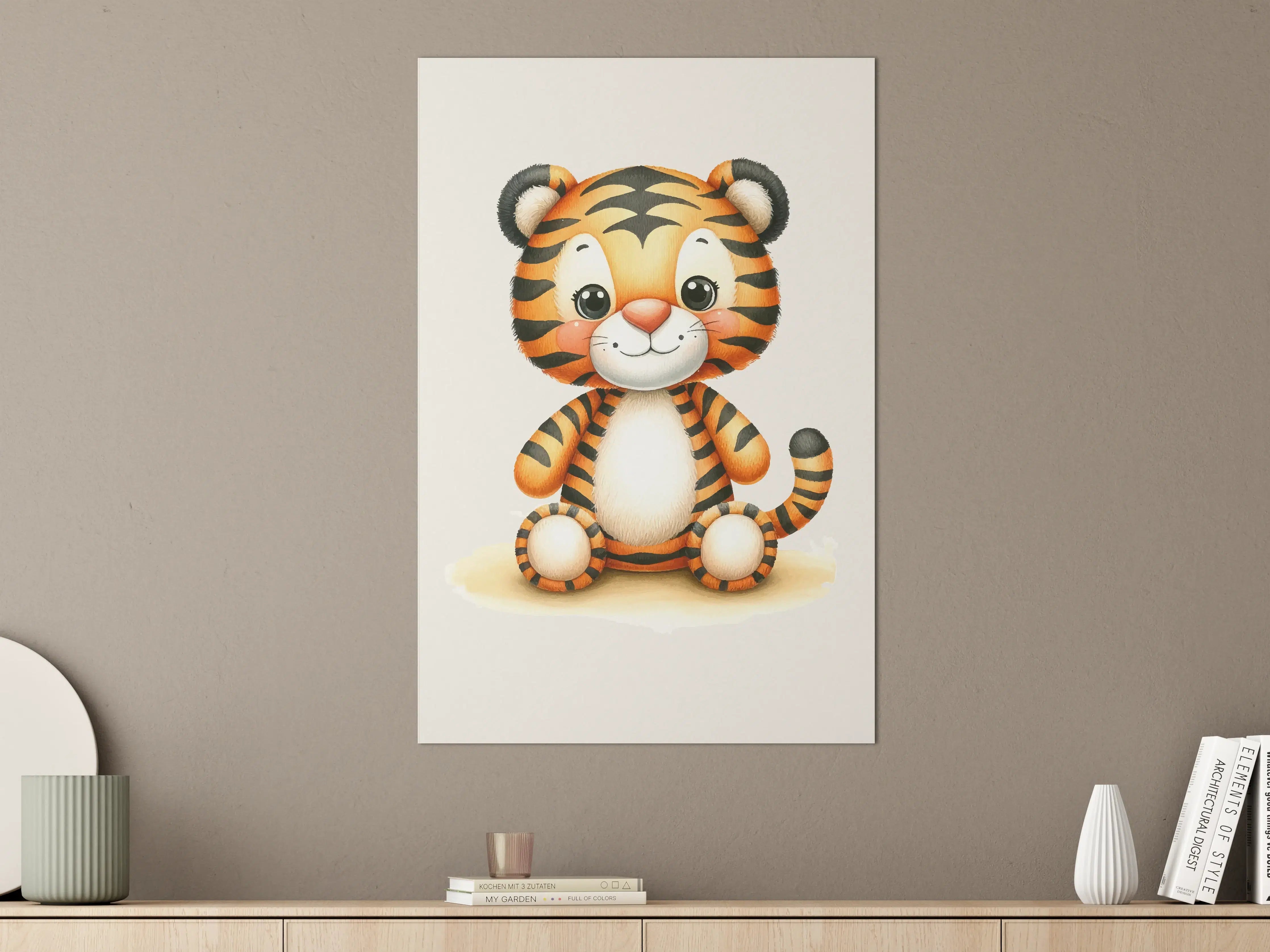 Große Wandbilder - Niedlicher Tiger-Kuscheltier-Bär