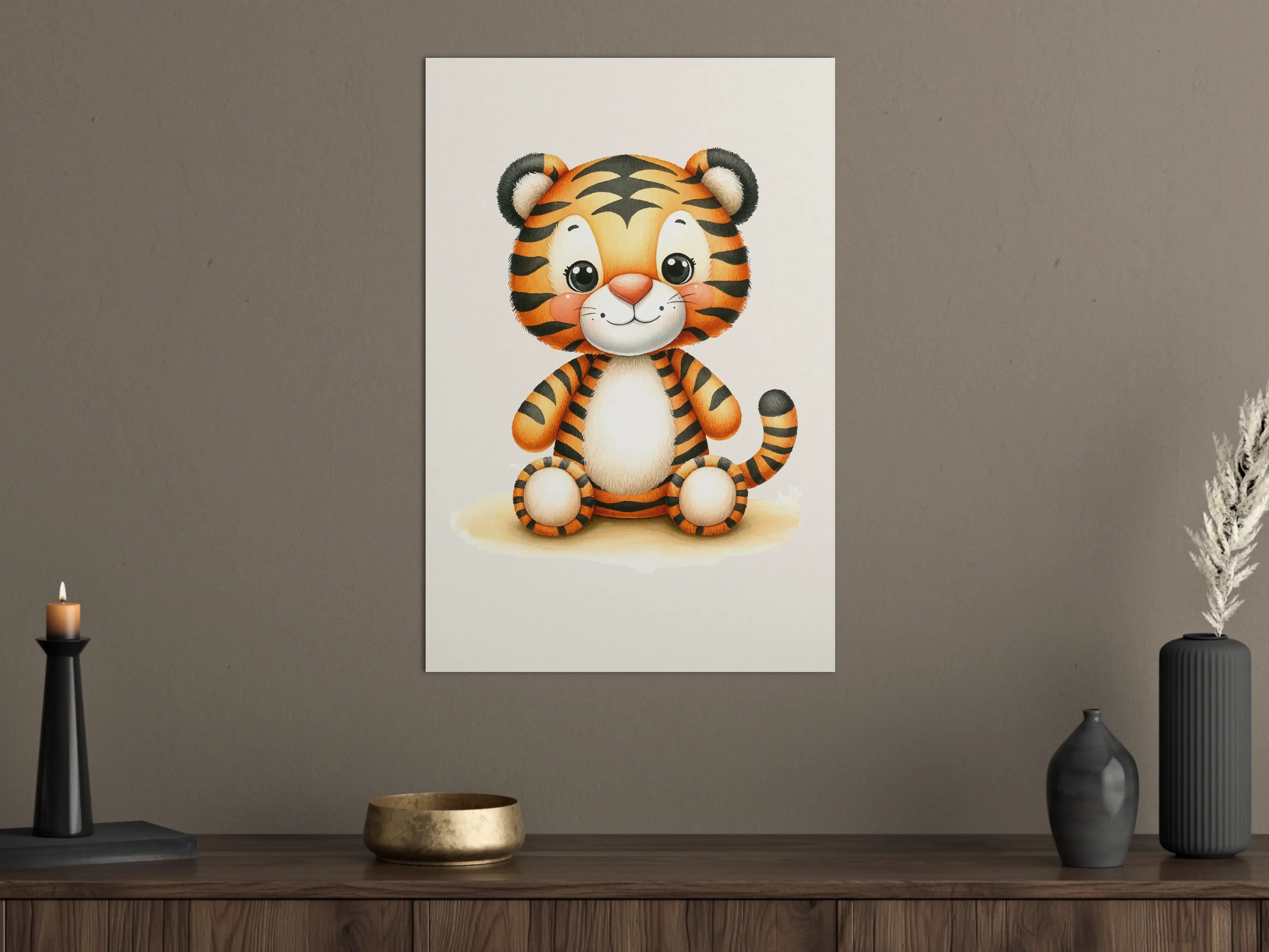 Große Wandbilder - Niedlicher Tiger-Kuscheltier-Bär