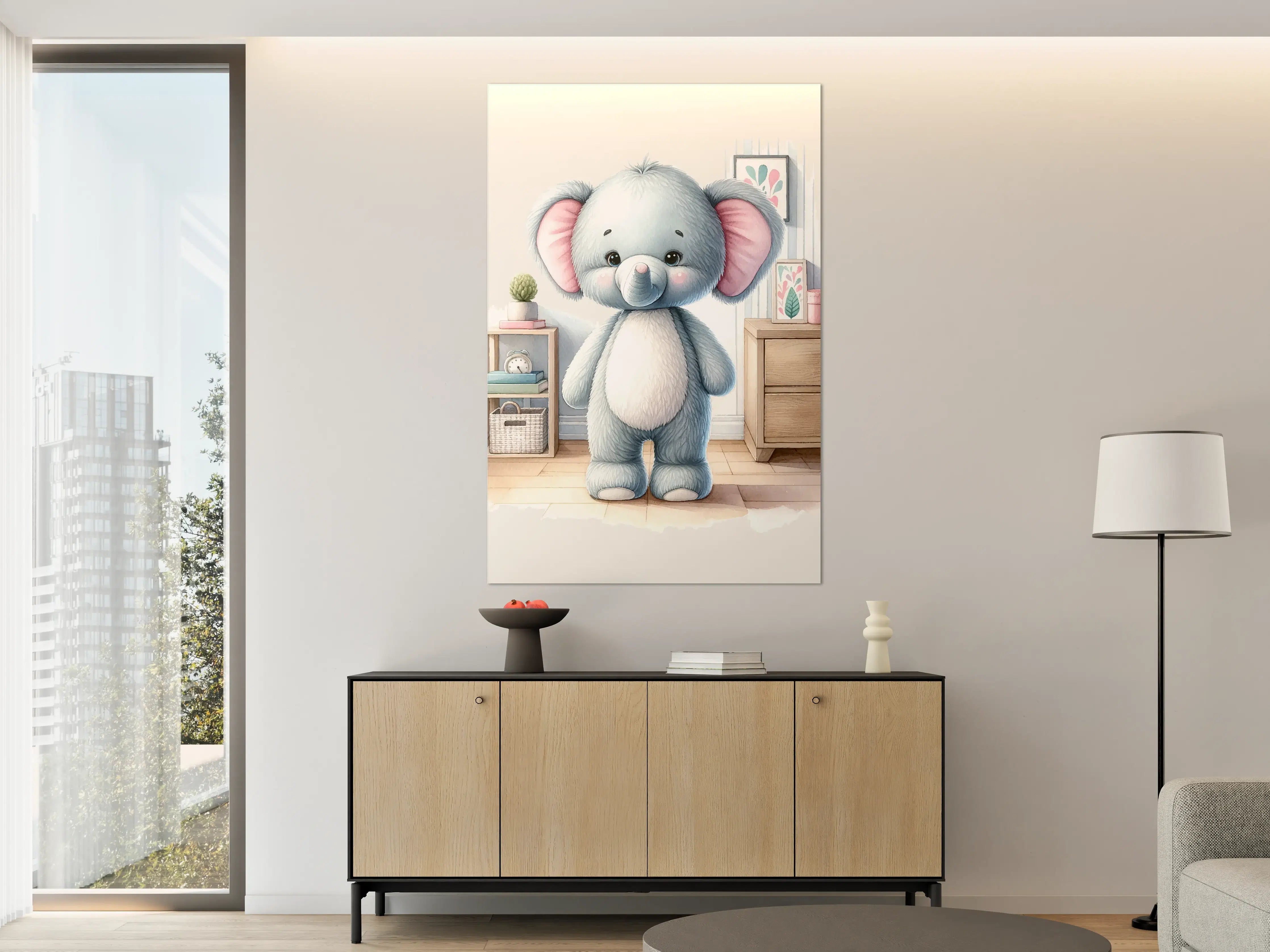 Große Wandbilder - Niedliches Elefantenbaby im Kinderzimmer