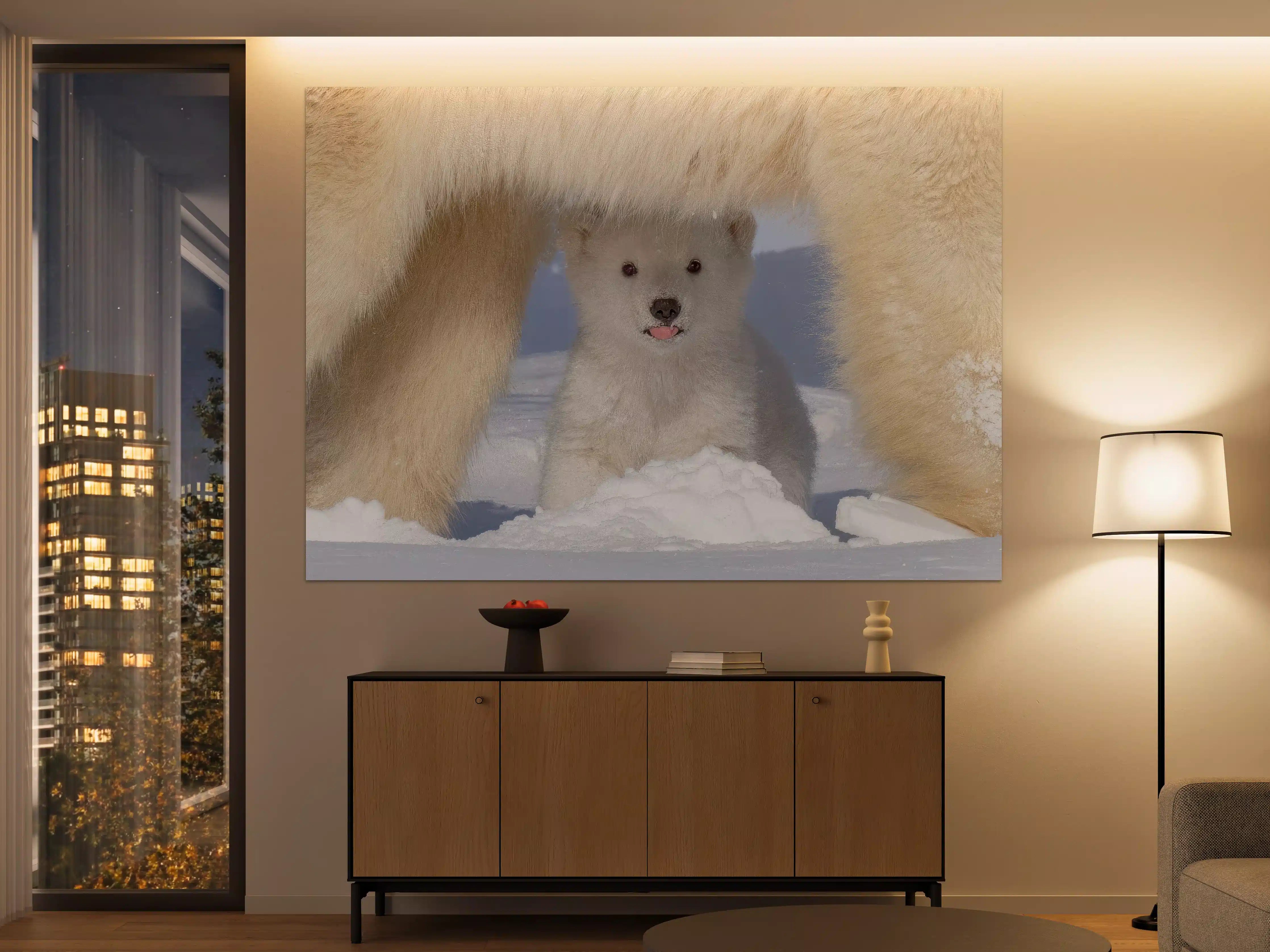 Große Wandbilder - Niedliches Jungtier - Eisbär