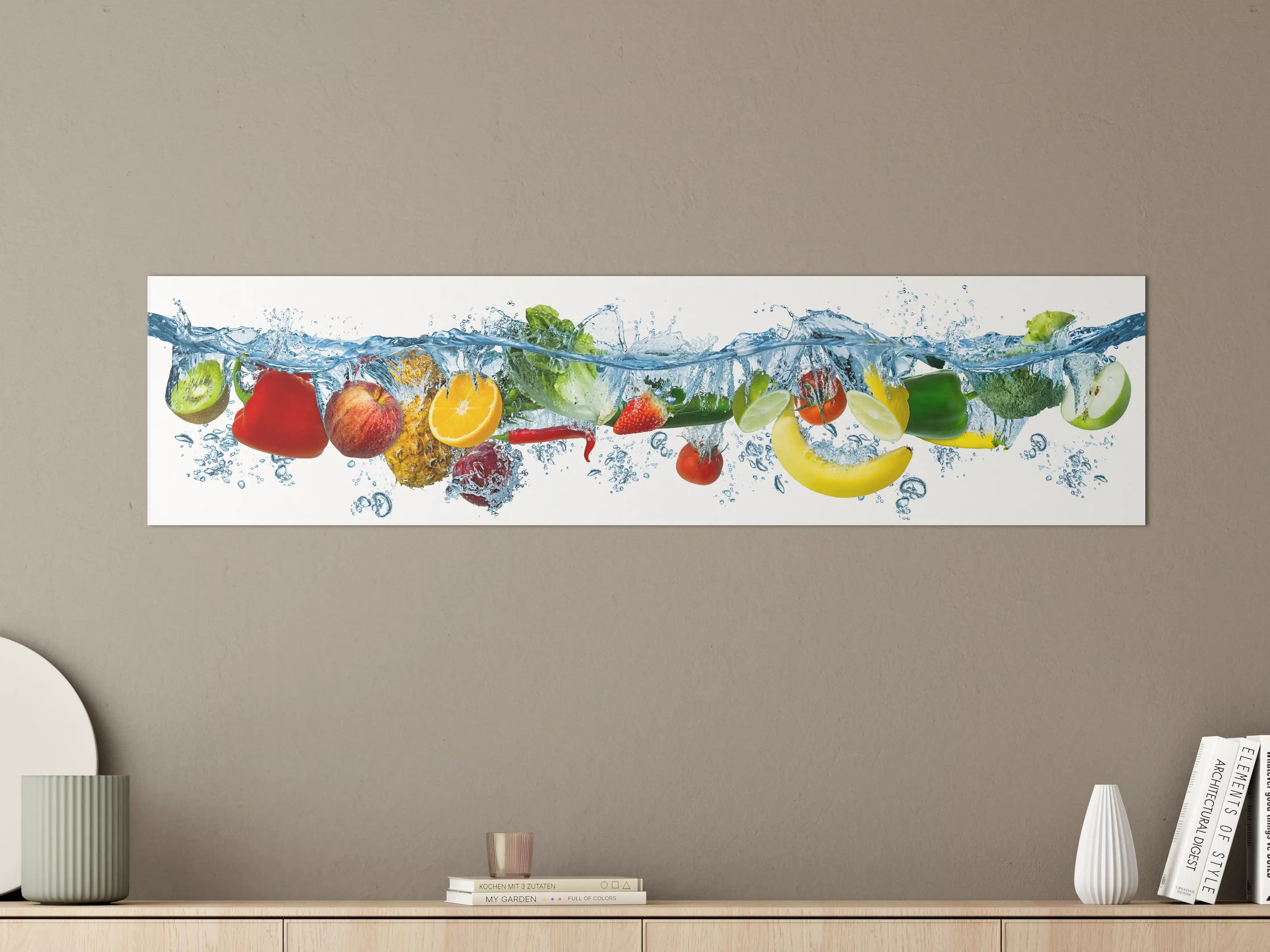 Große Wandbilder - Obst & Gemüse im Wasser