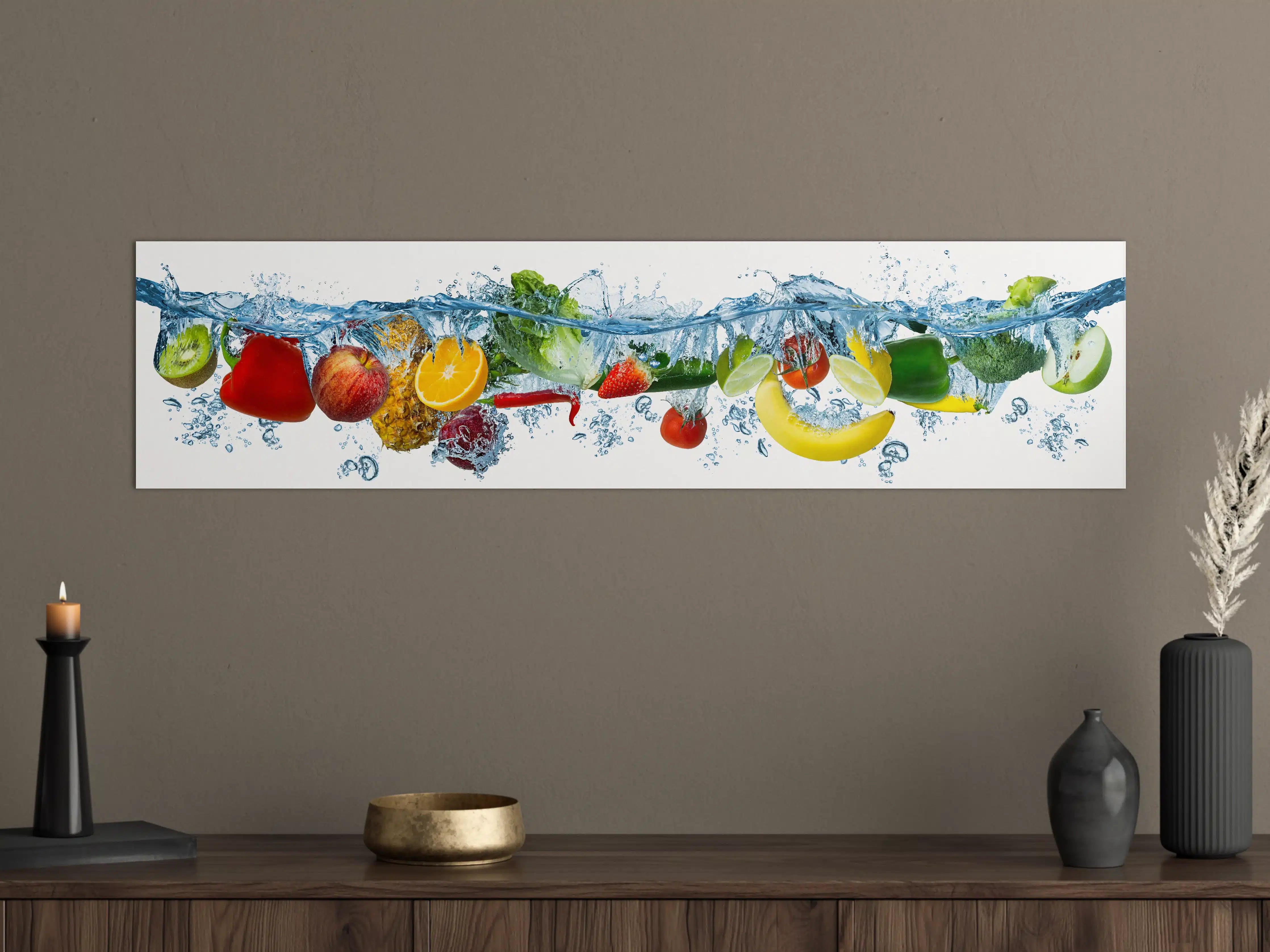 Große Wandbilder - Obst & Gemüse im Wasser