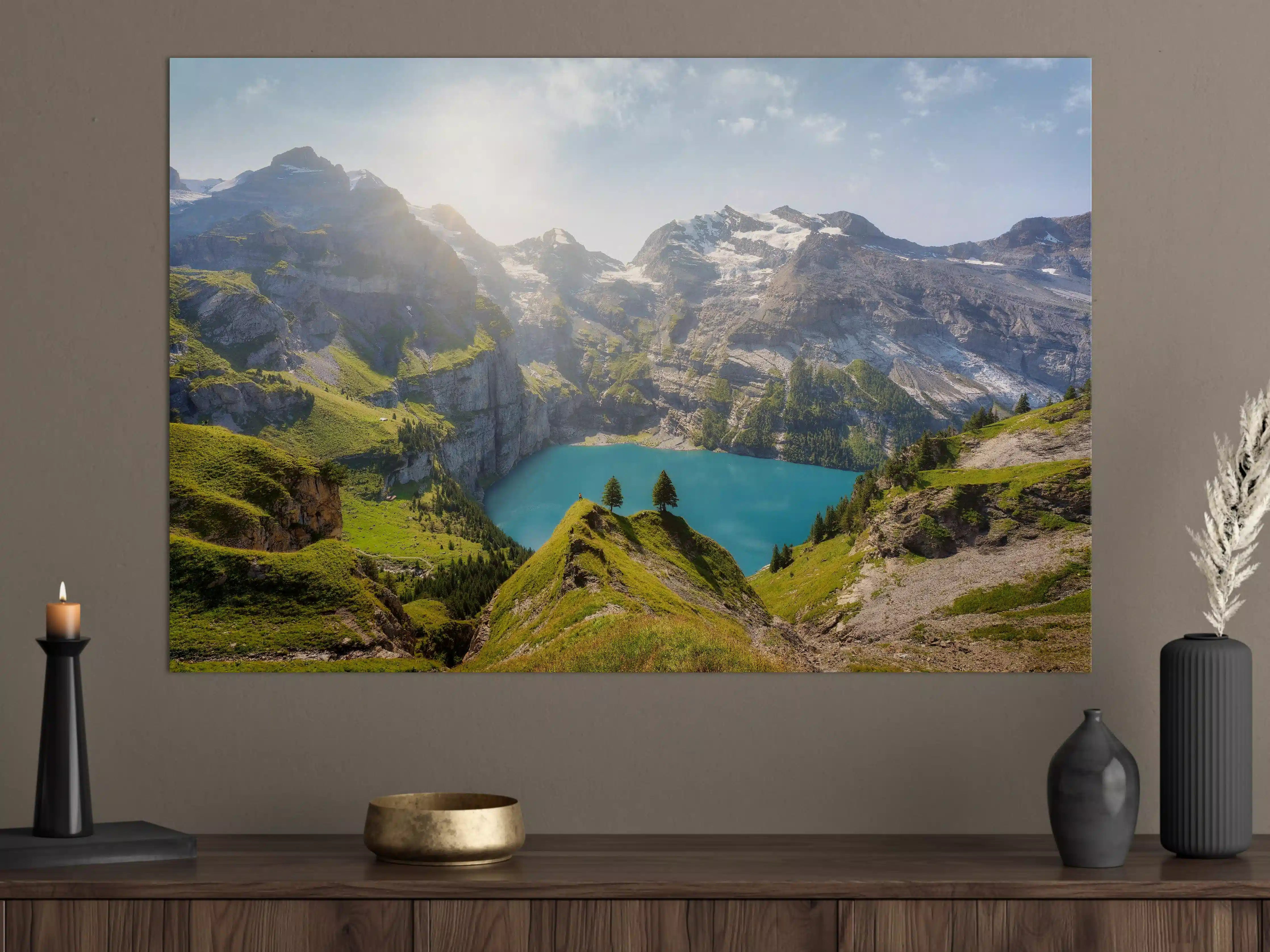 Große Wandbilder - Oeschinensee in den Schweizer Alpen