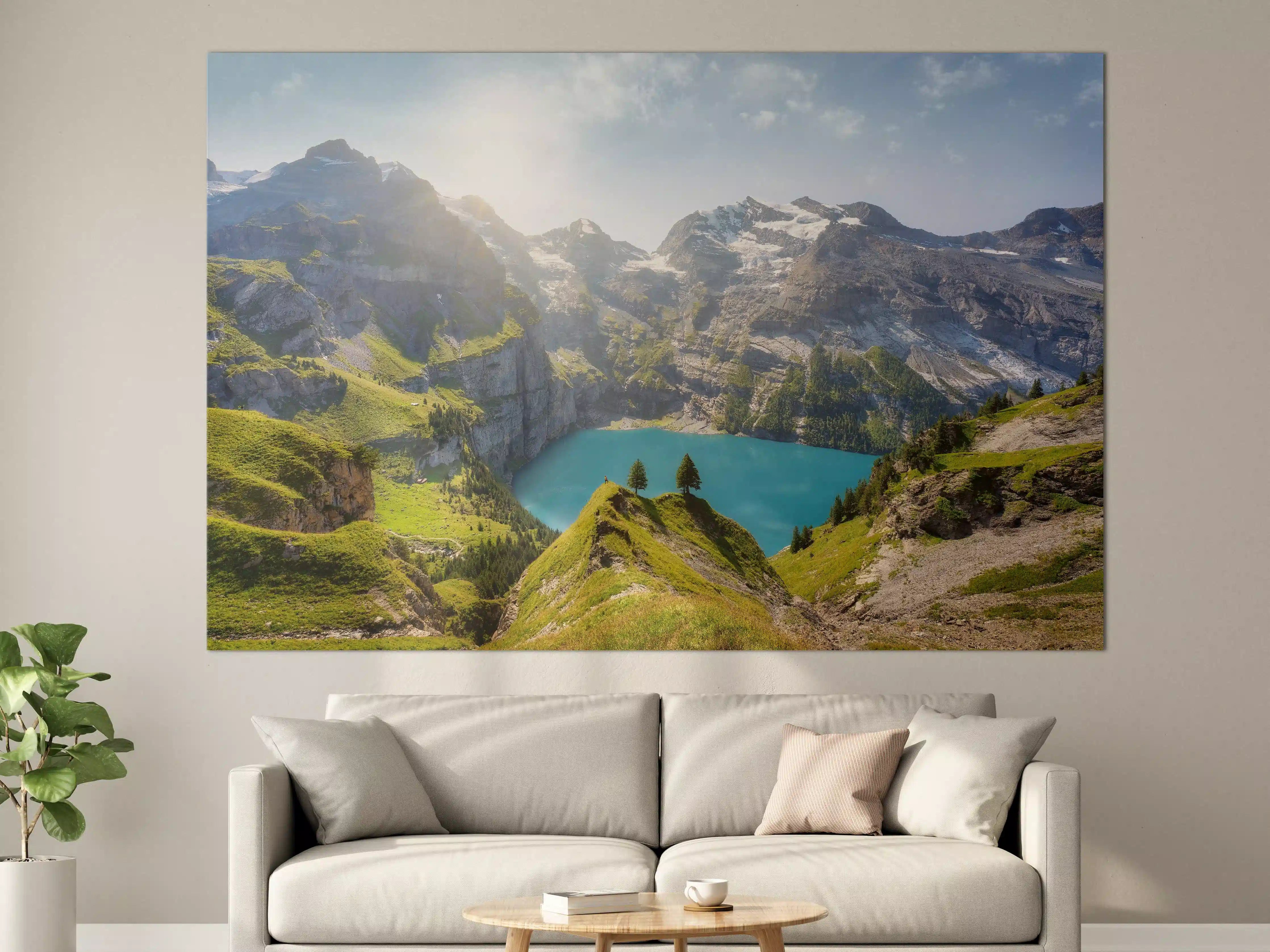 Große Wandbilder - Oeschinensee in den Schweizer Alpen