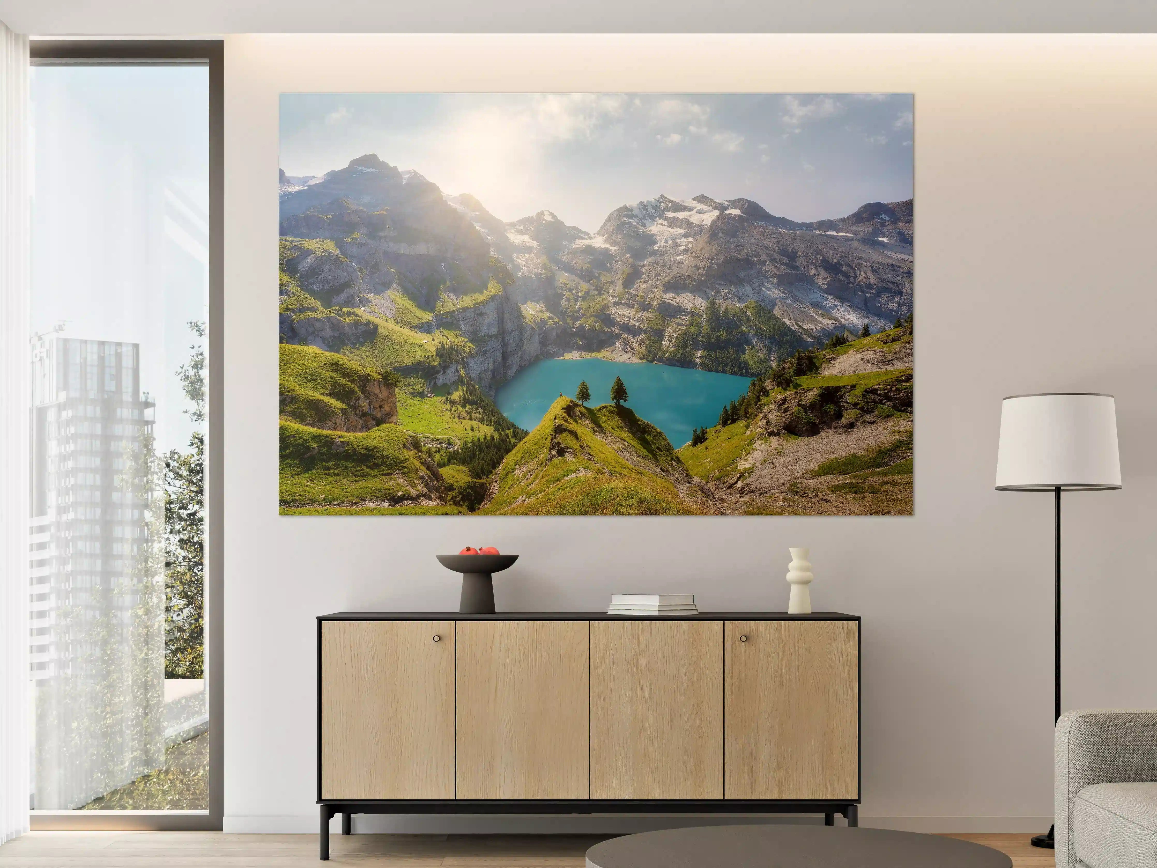 Große Wandbilder - Oeschinensee in den Schweizer Alpen