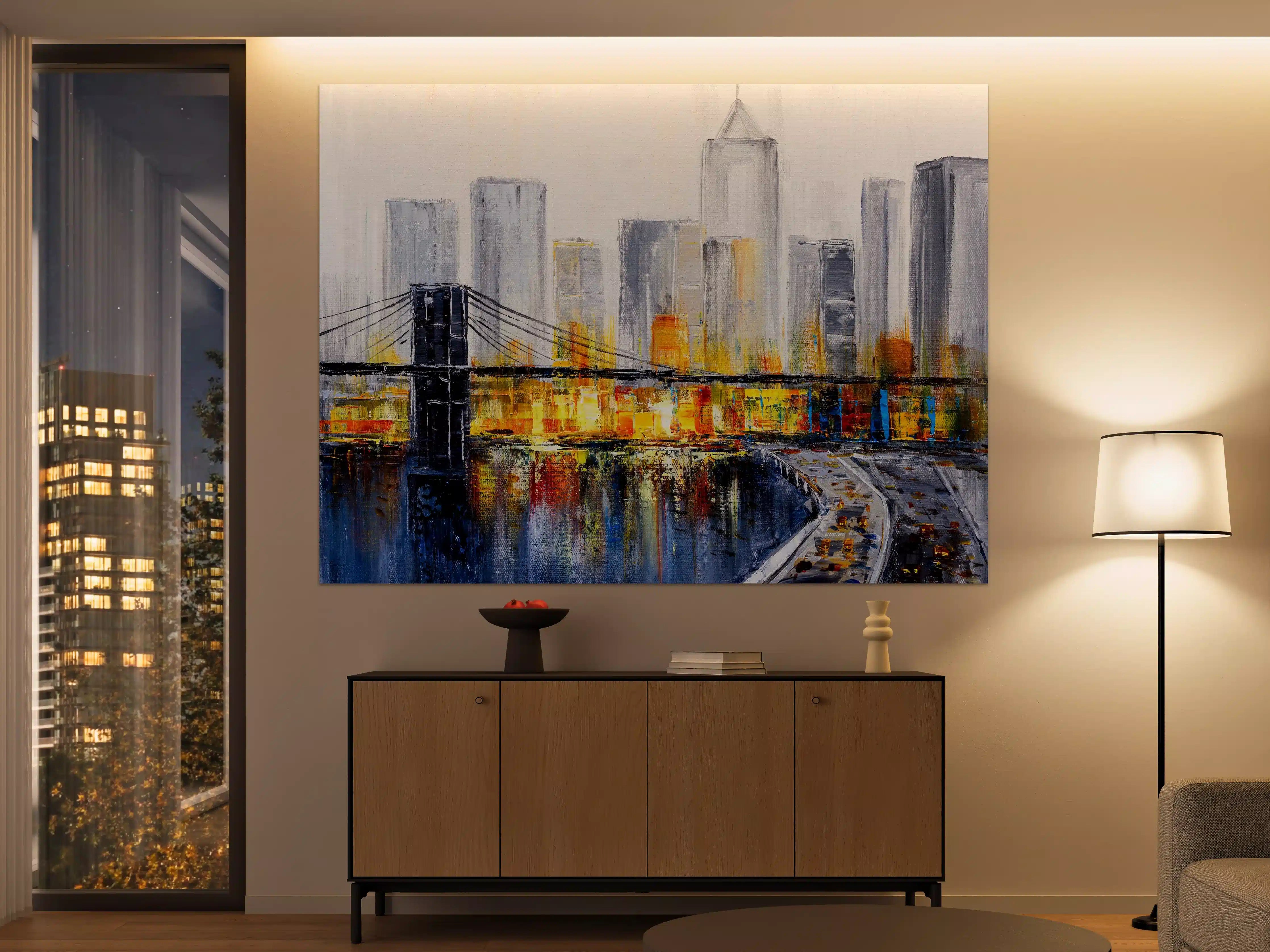 Große Wandbilder - Ölgemälde - Brooklyn Bridge