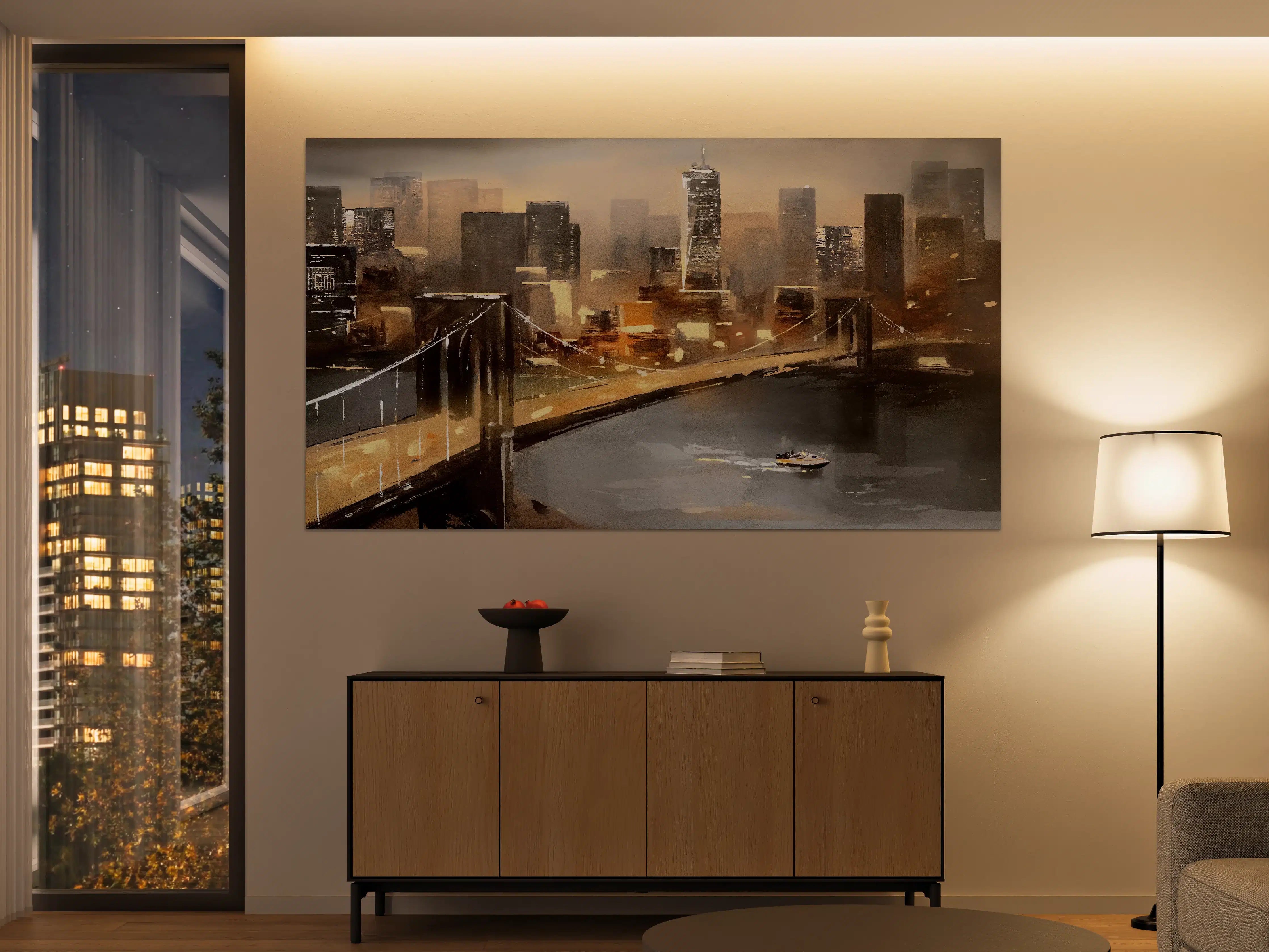 Große Wandbilder - Ölgemälde auf Leinwand - Ansicht von New York
