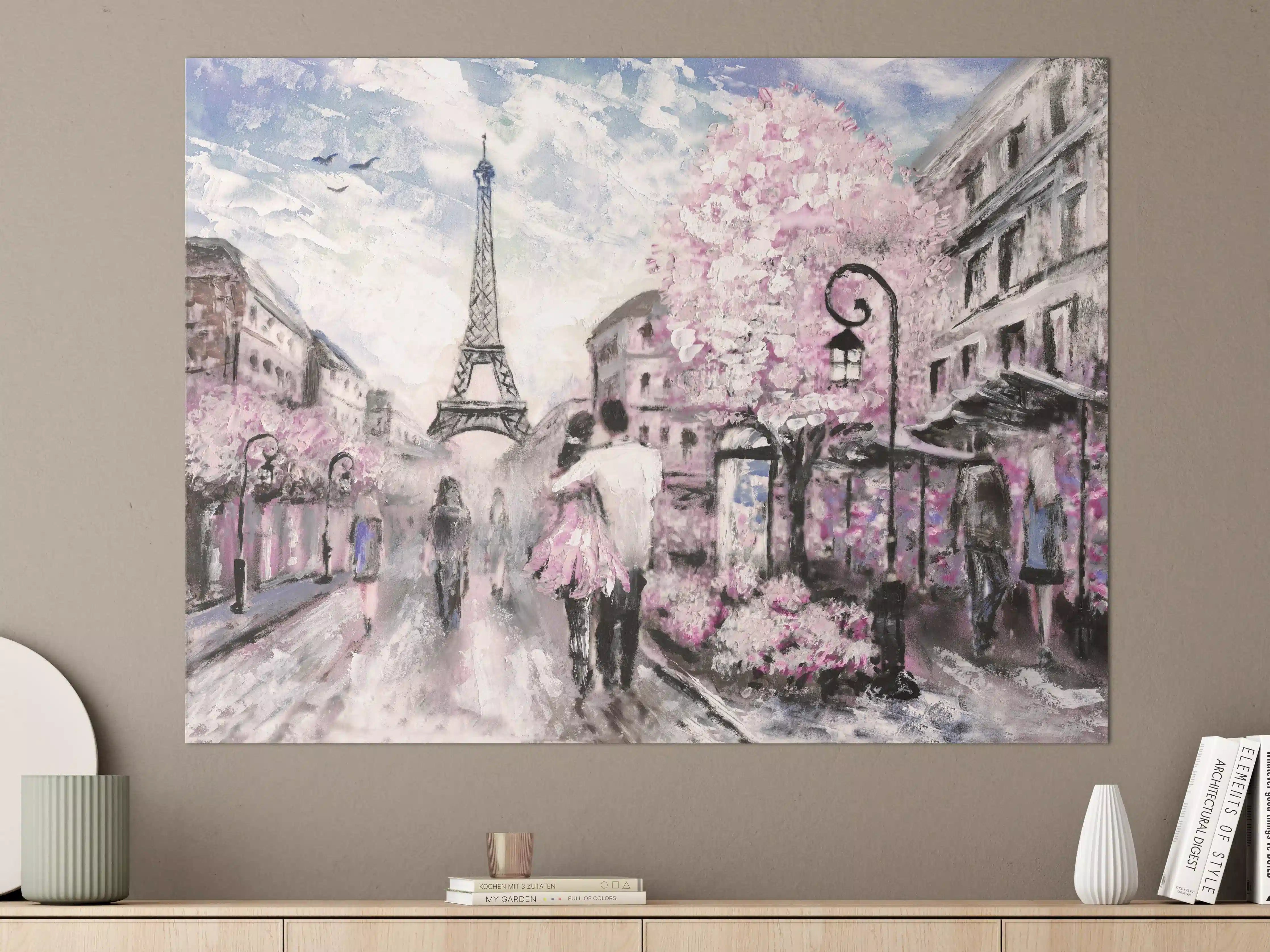 Große Wandbilder - Ölgemälde vom romantisierten Paris