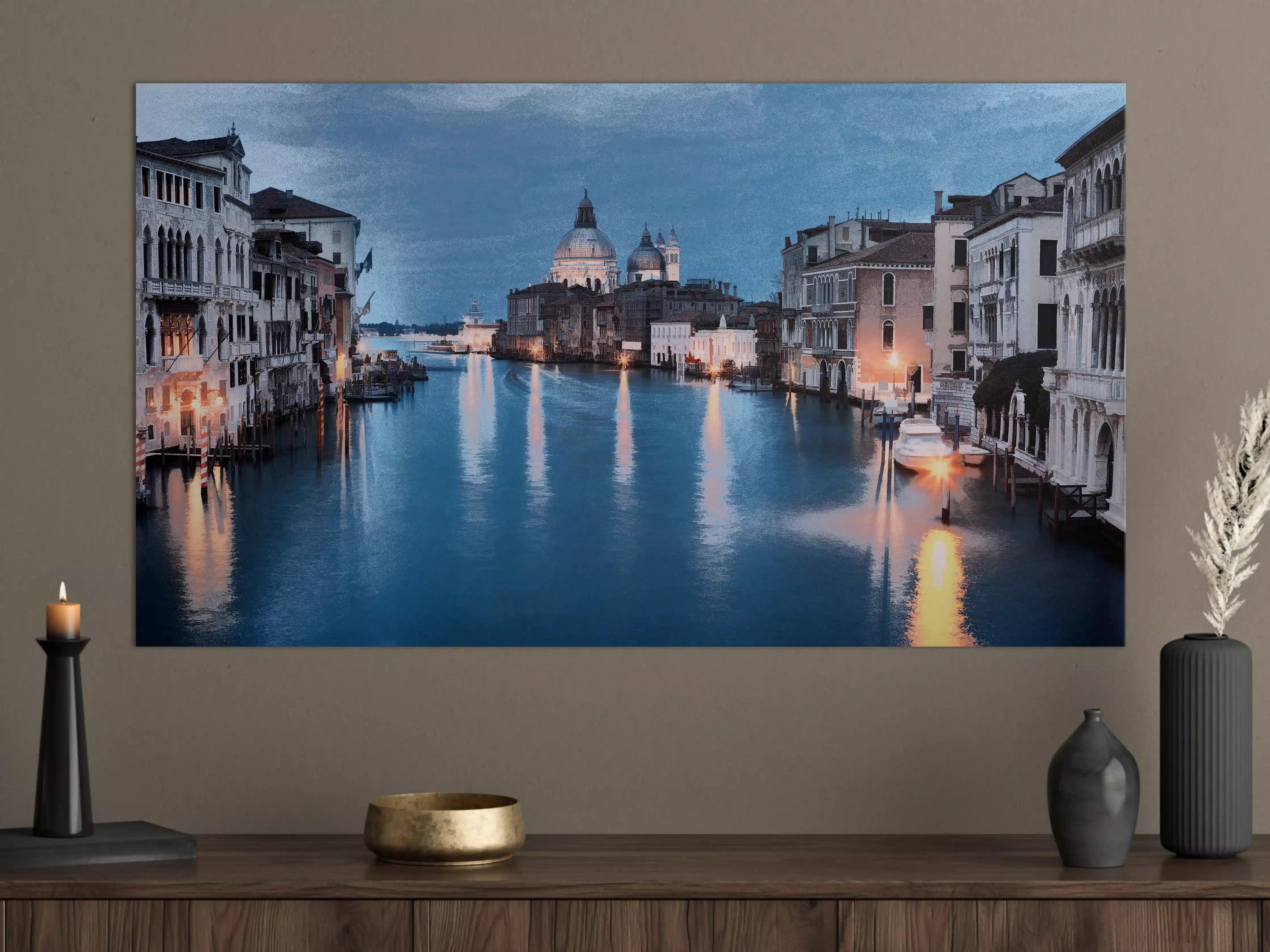 Große Wandbilder - Ölgemäldes des Grand Canal bei Nacht