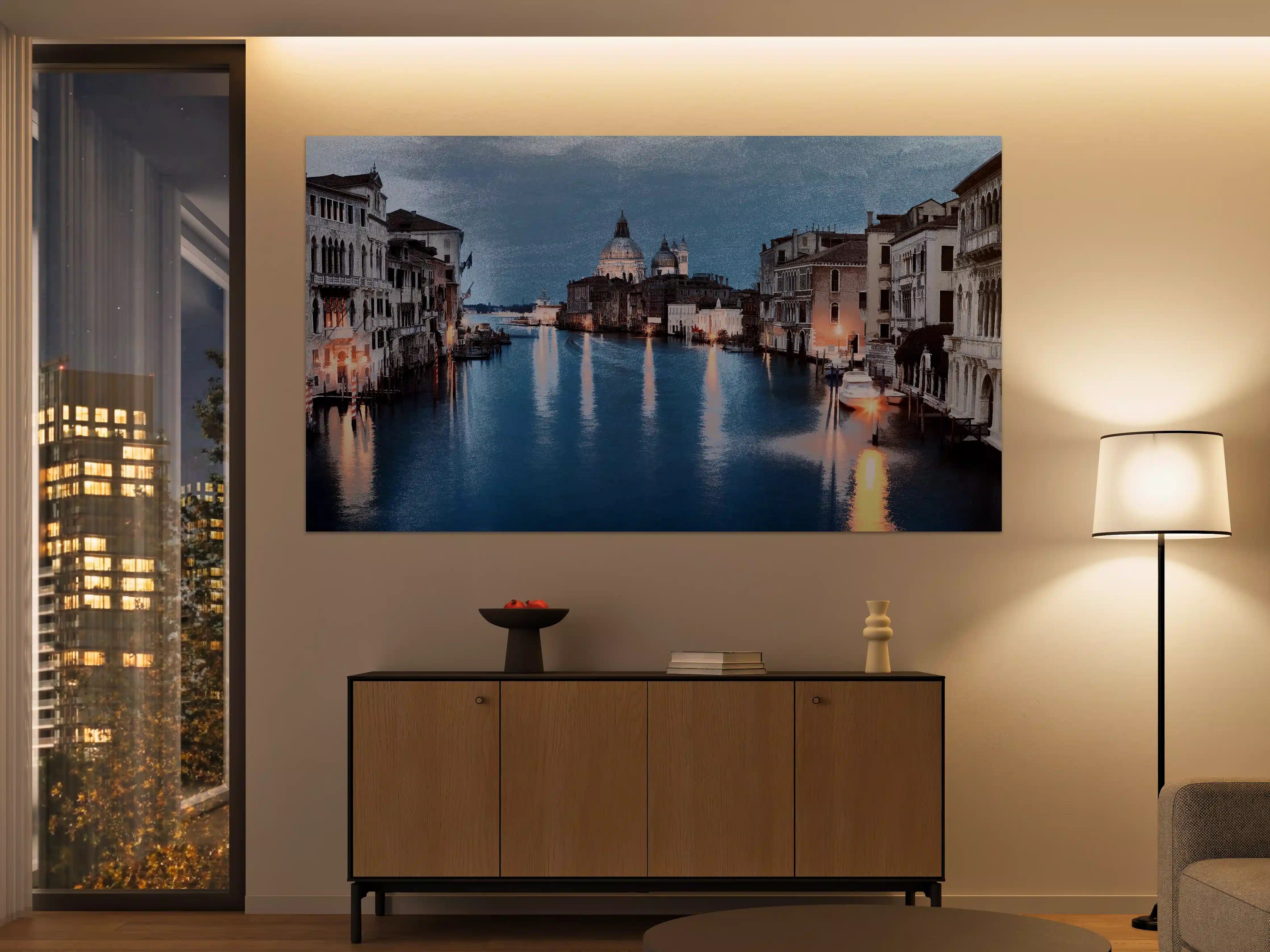 Große Wandbilder - Ölgemäldes des Grand Canal bei Nacht