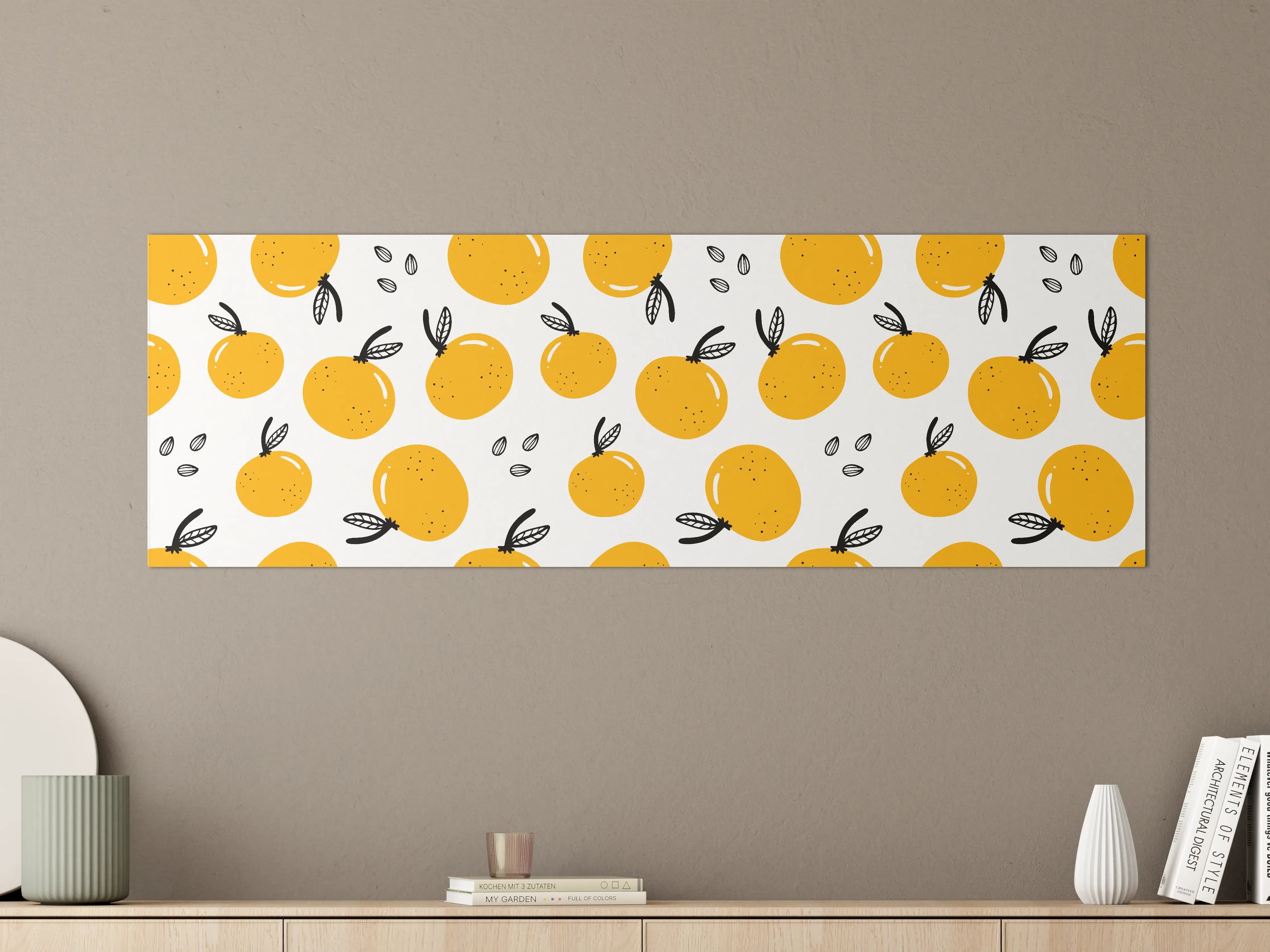 Große Wandbilder - Orange Drops Citrus-Muster