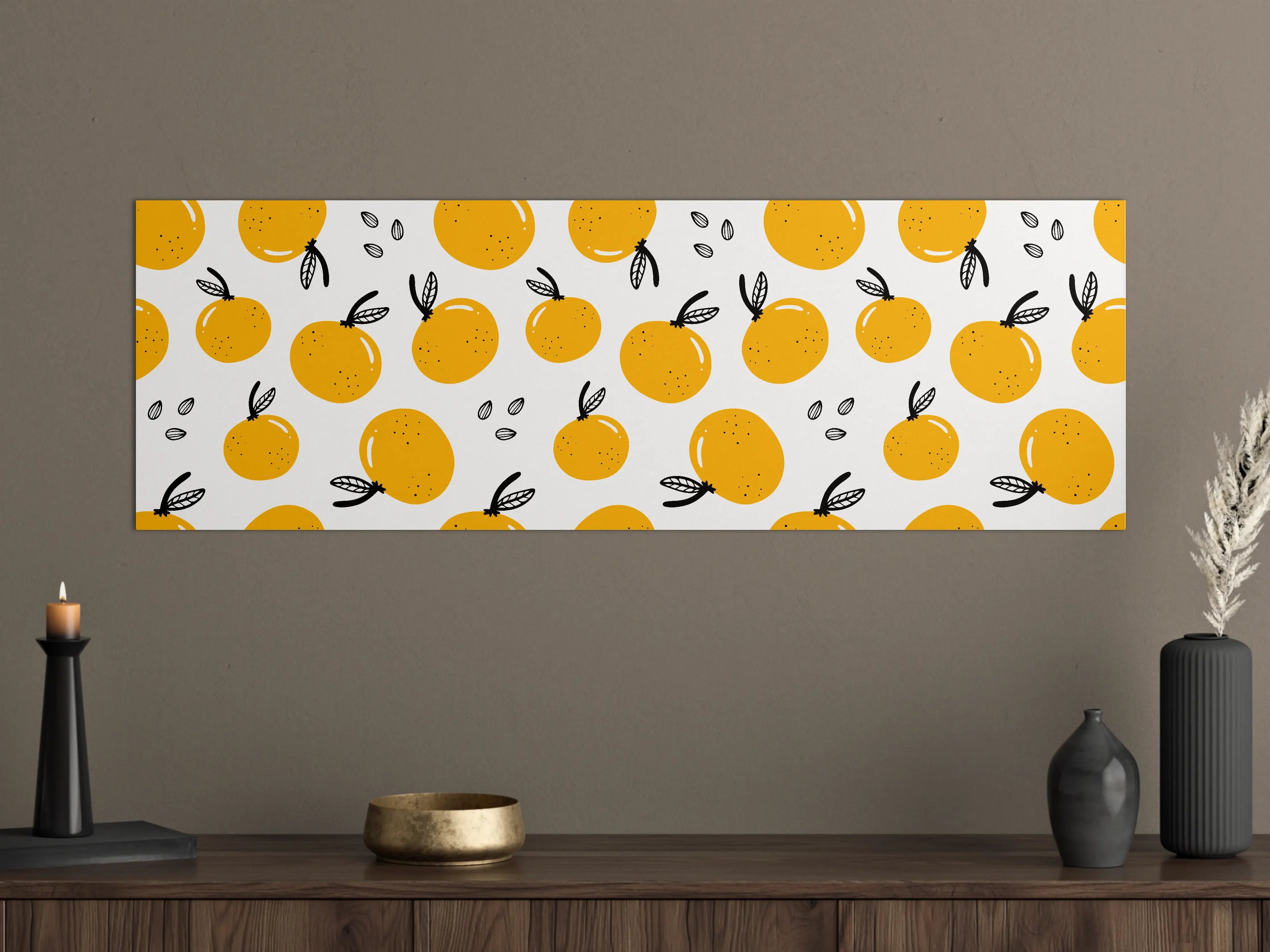 Große Wandbilder - Orange Drops Citrus-Muster