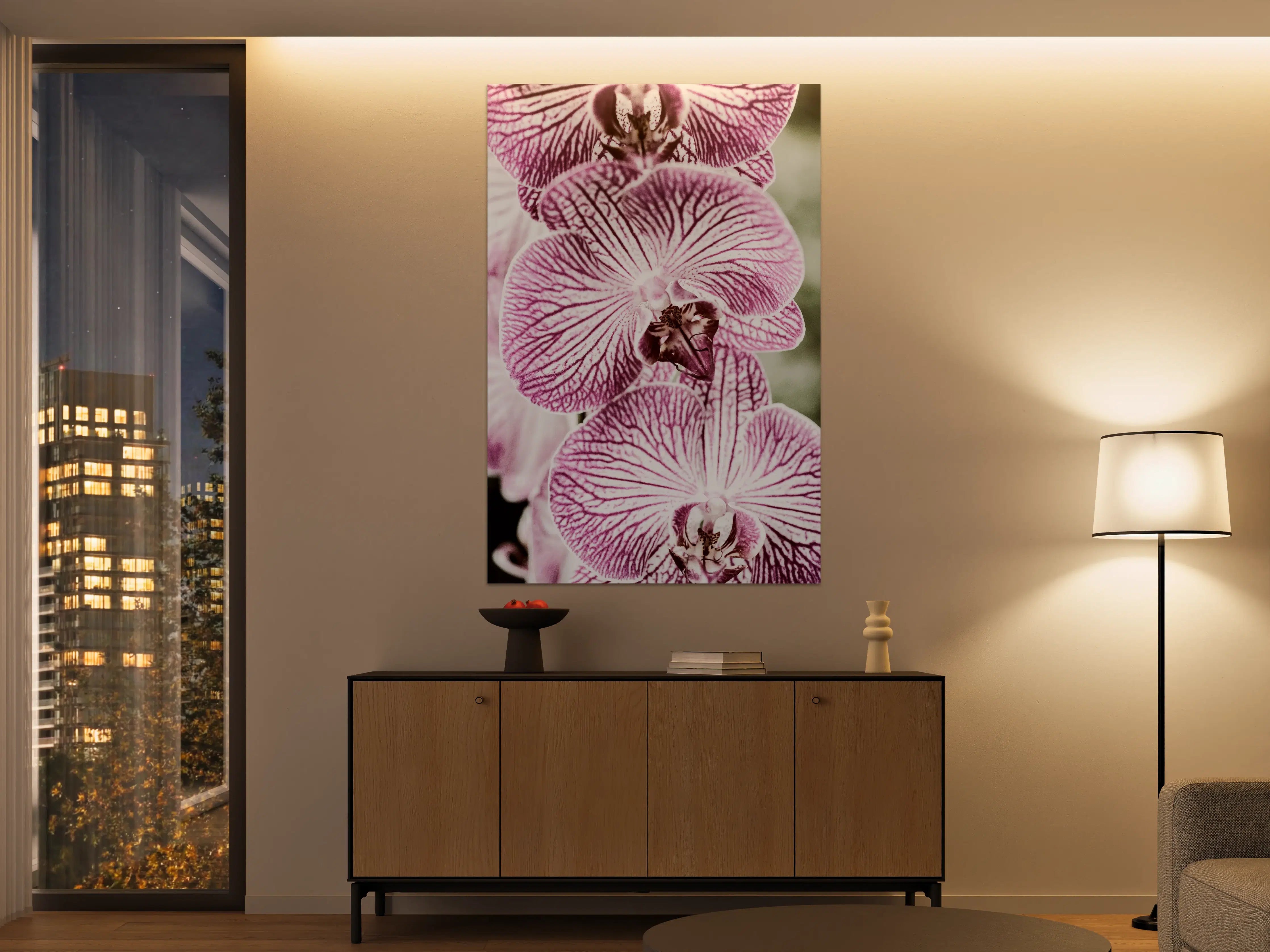 Große Wandbilder - Orchideen Makro Pink-Lila