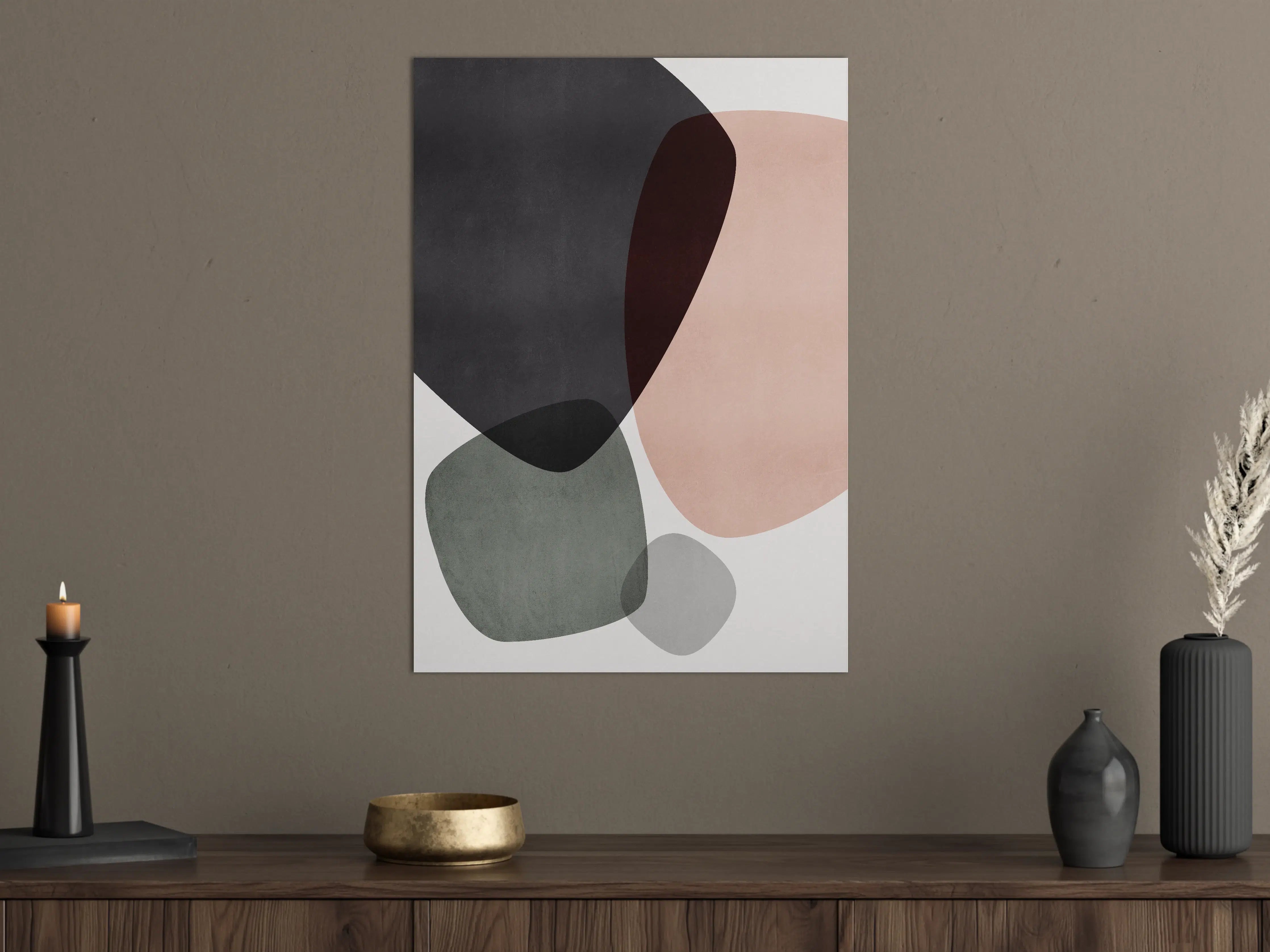 Große Wandbilder - Organische Formen Pastell Minimalismus