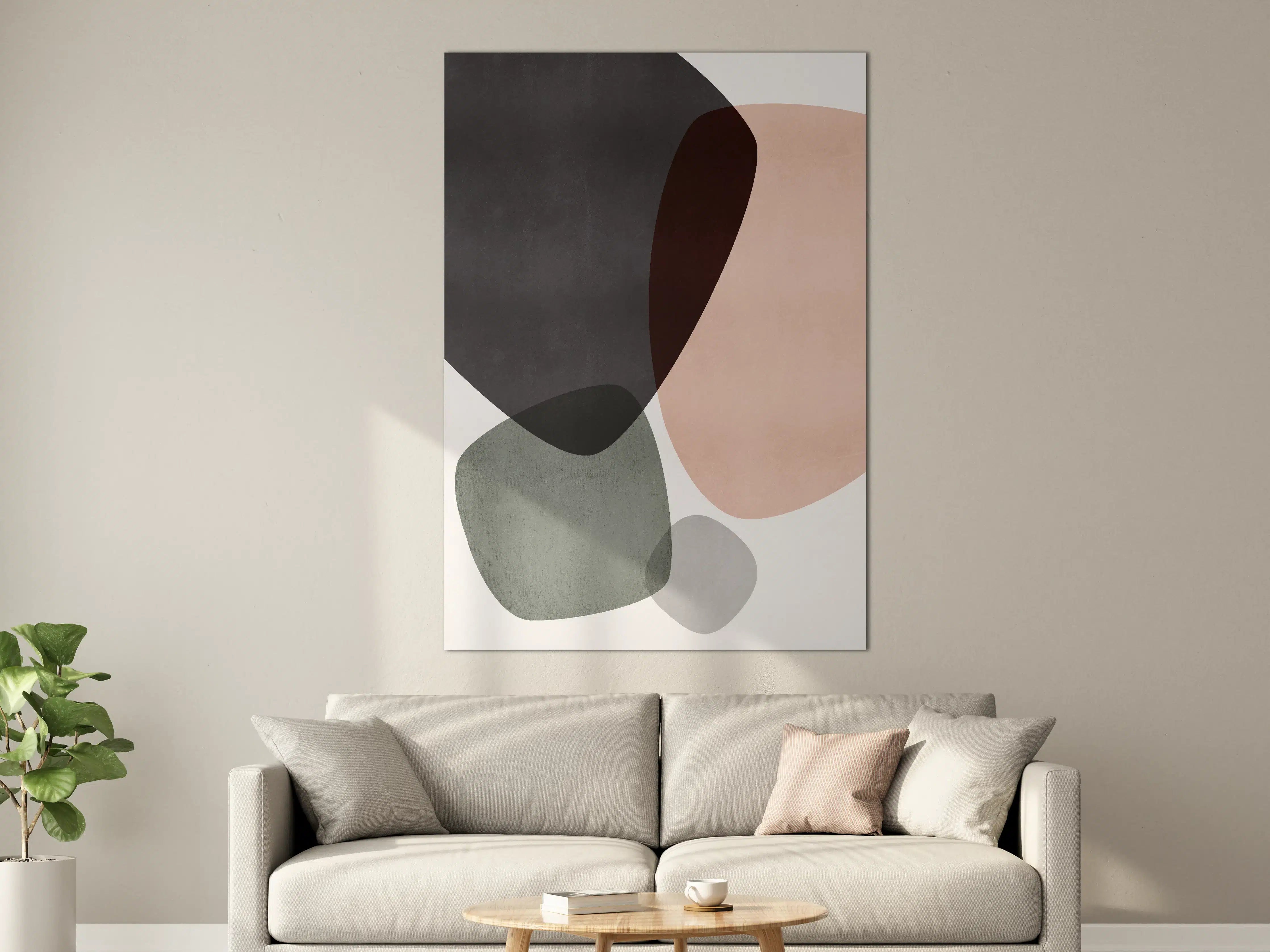Große Wandbilder - Organische Formen Pastell Minimalismus