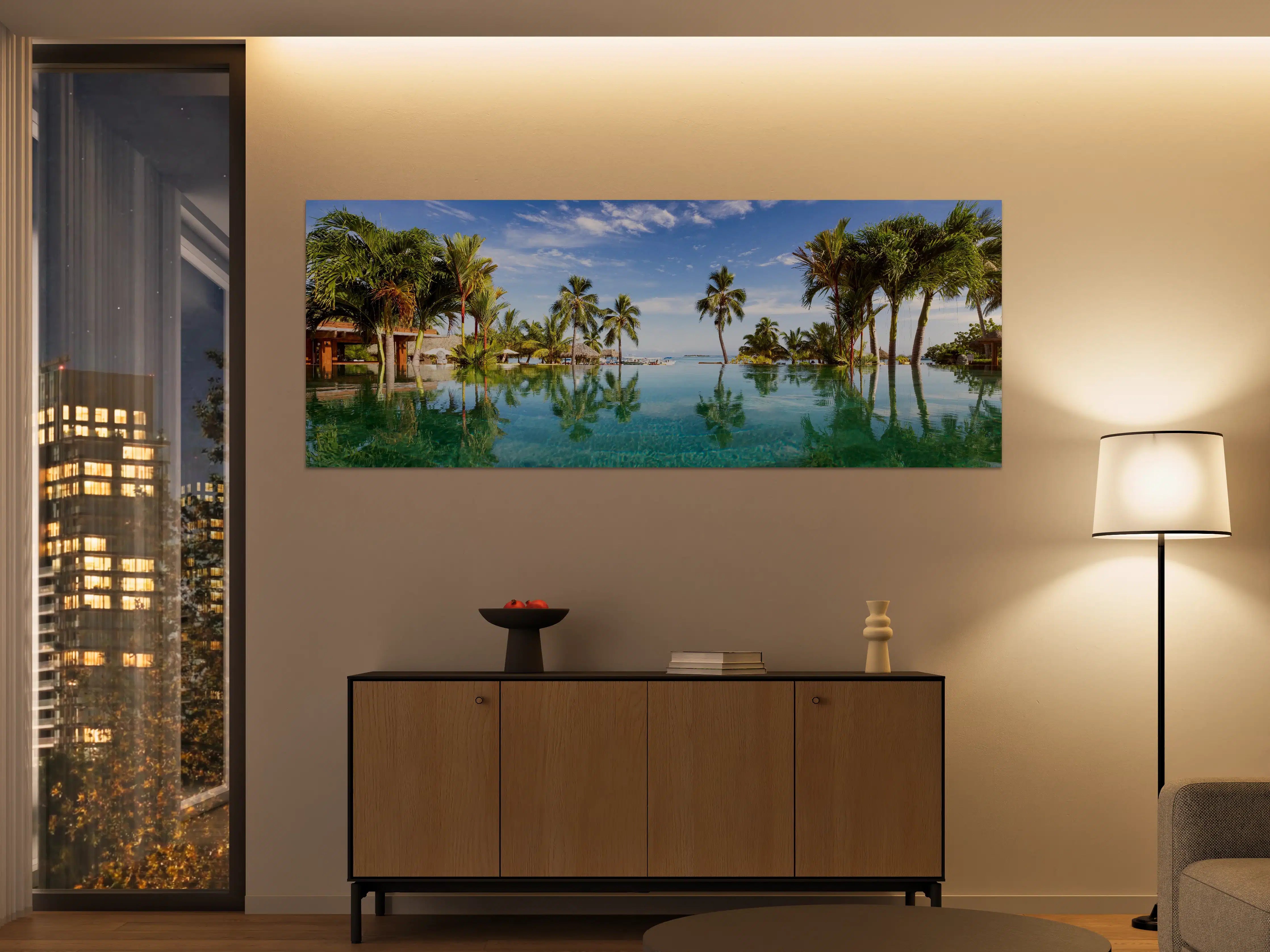 Große Wandbilder - Panorama-Pool in der Karibik