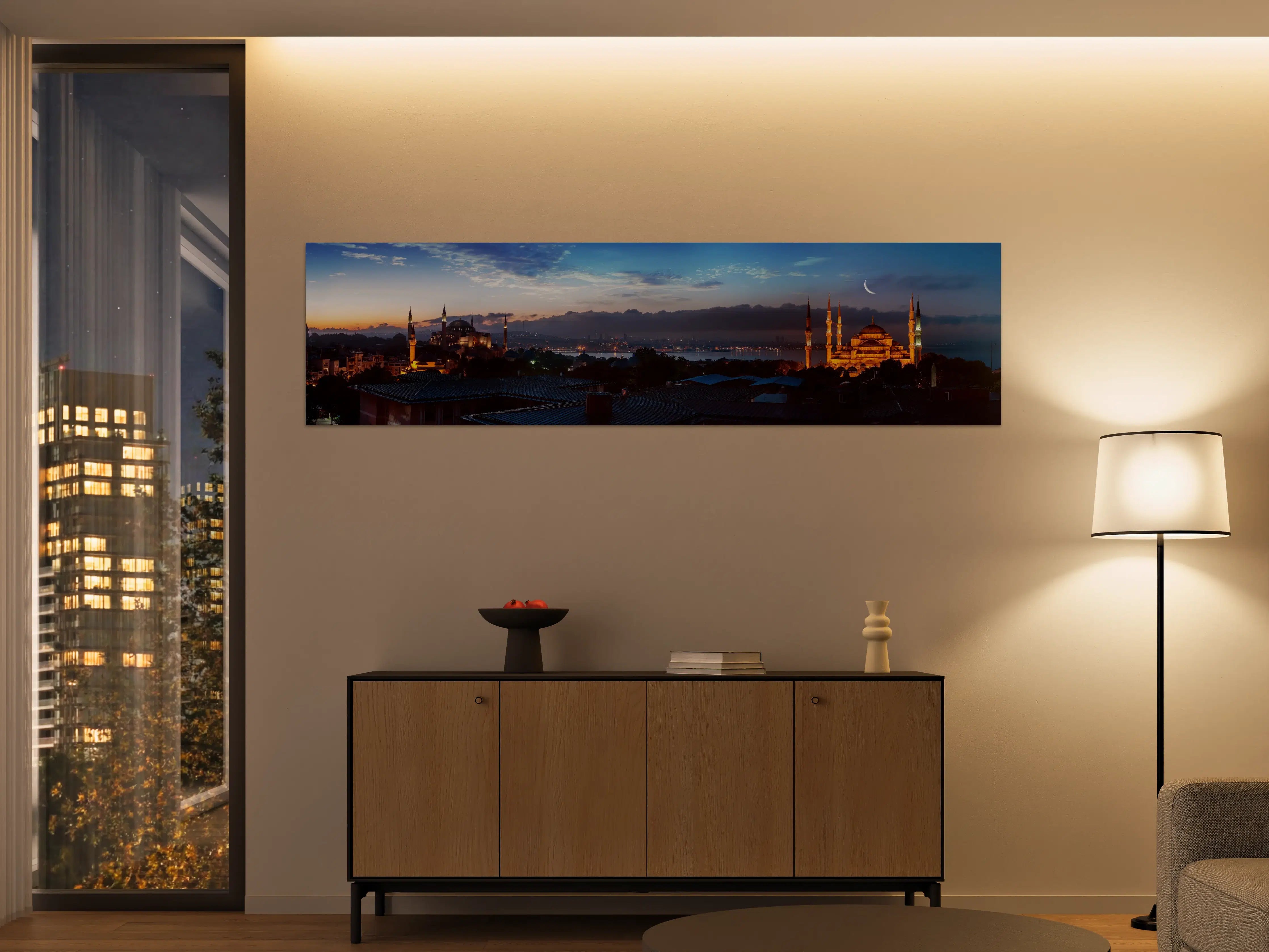 Große Wandbilder - Panorama von Istanbul im Nacht