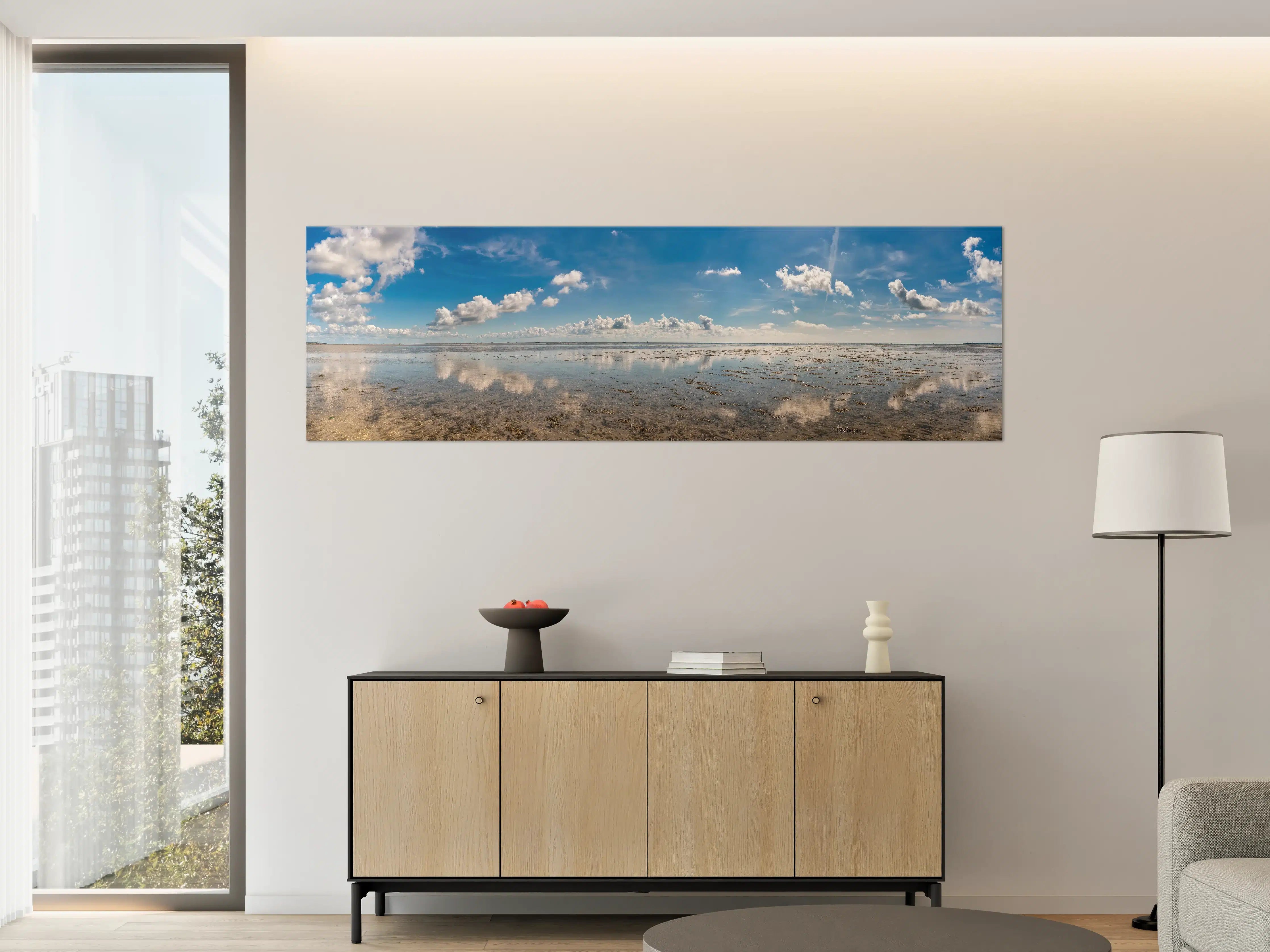 Große Wandbilder - Panoramablick auf den ruhigen Ozean