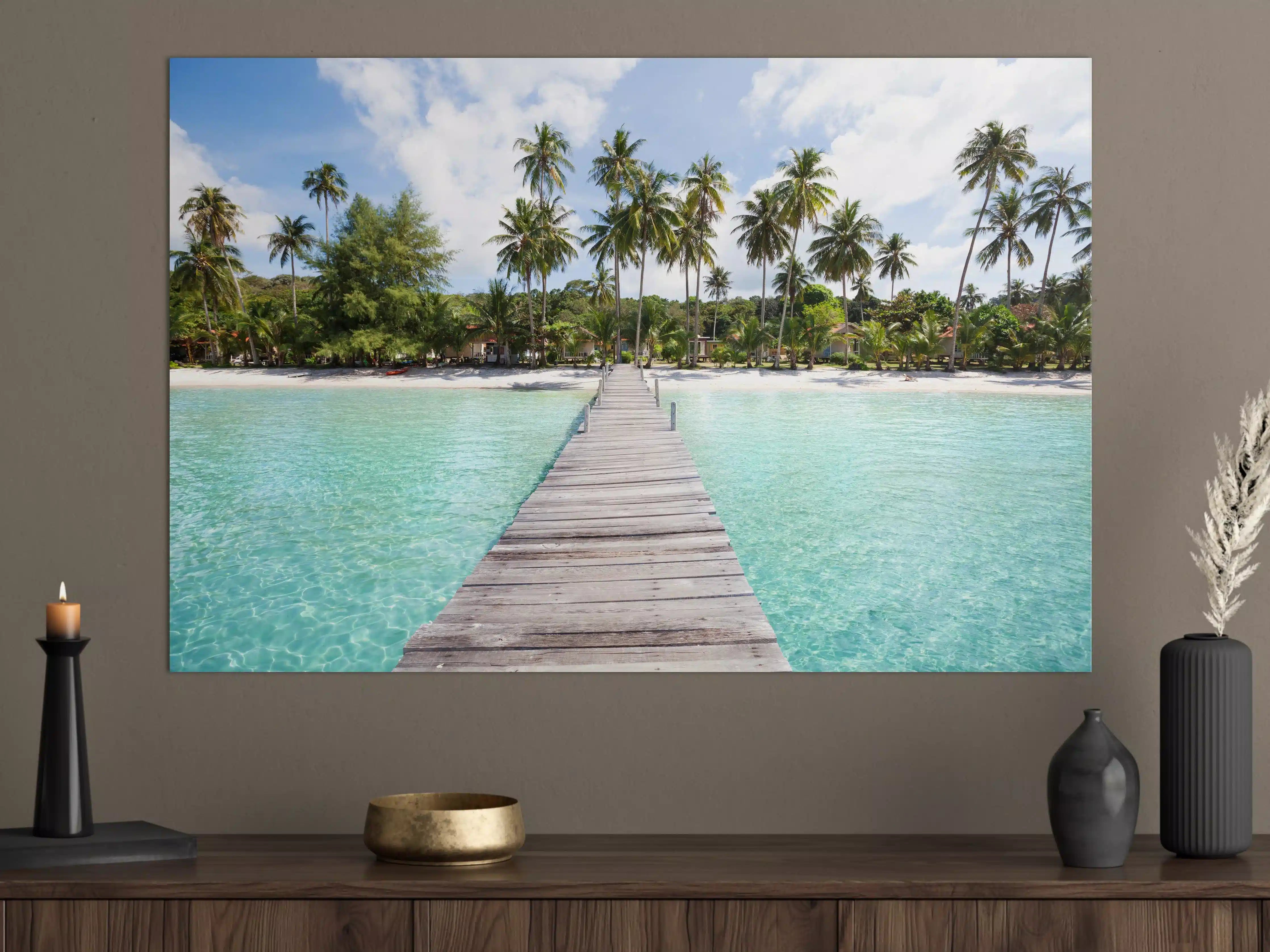 Große Wandbilder - Paradiesischer Pier in Thailand