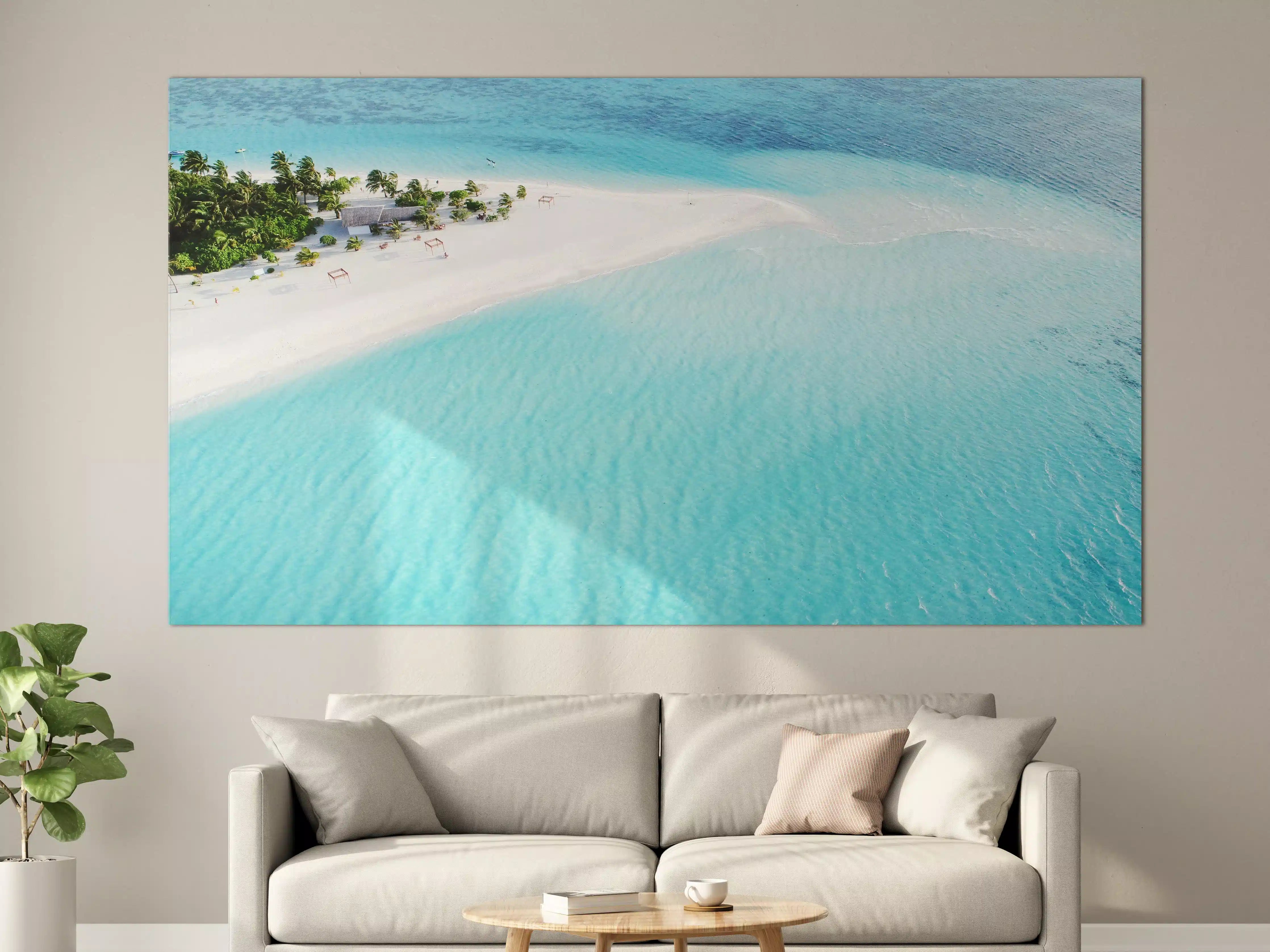 Große Wandbilder - Paradiesischer Strand in den Malediven