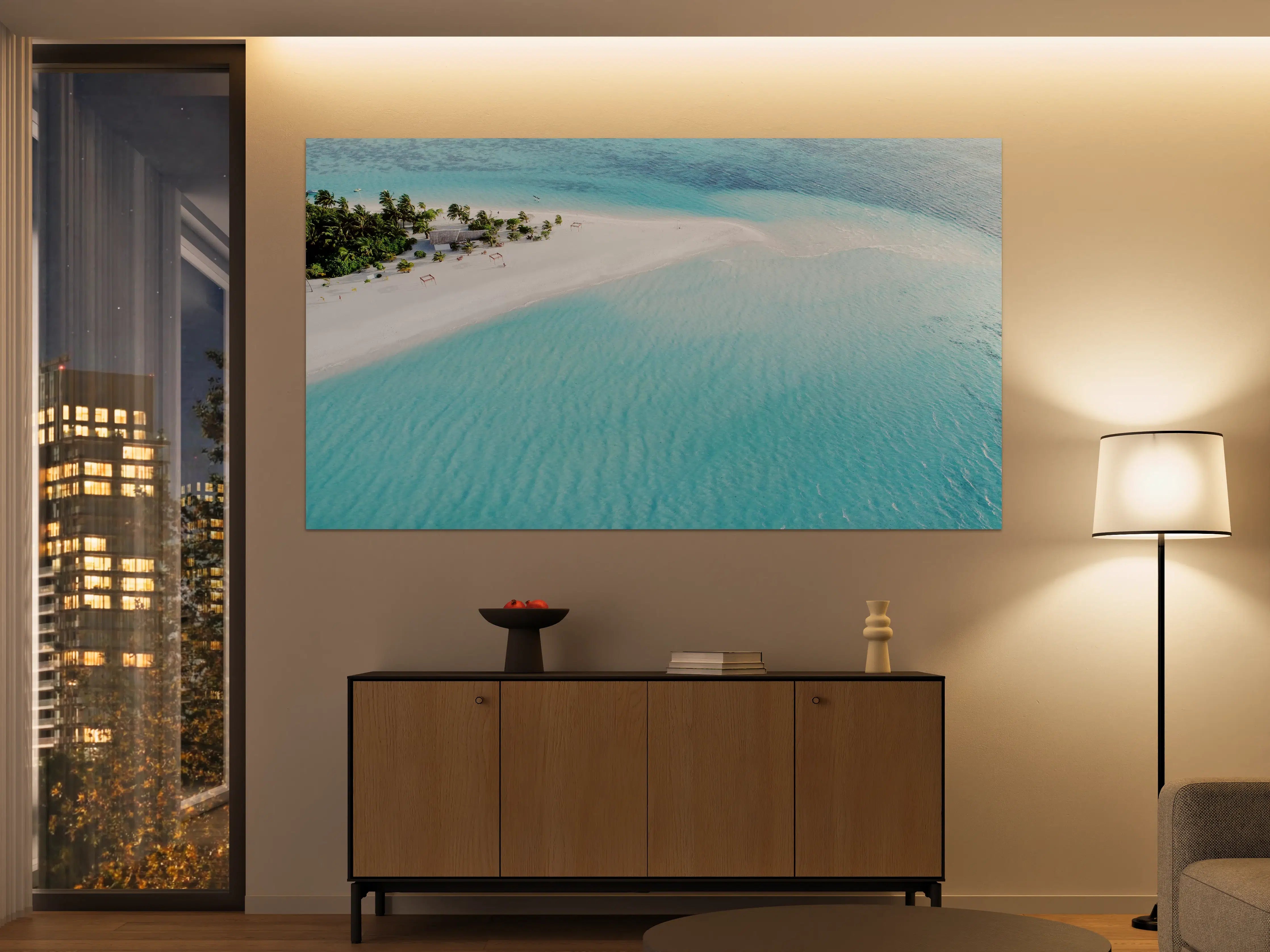 Große Wandbilder - Paradiesischer Strand in den Malediven