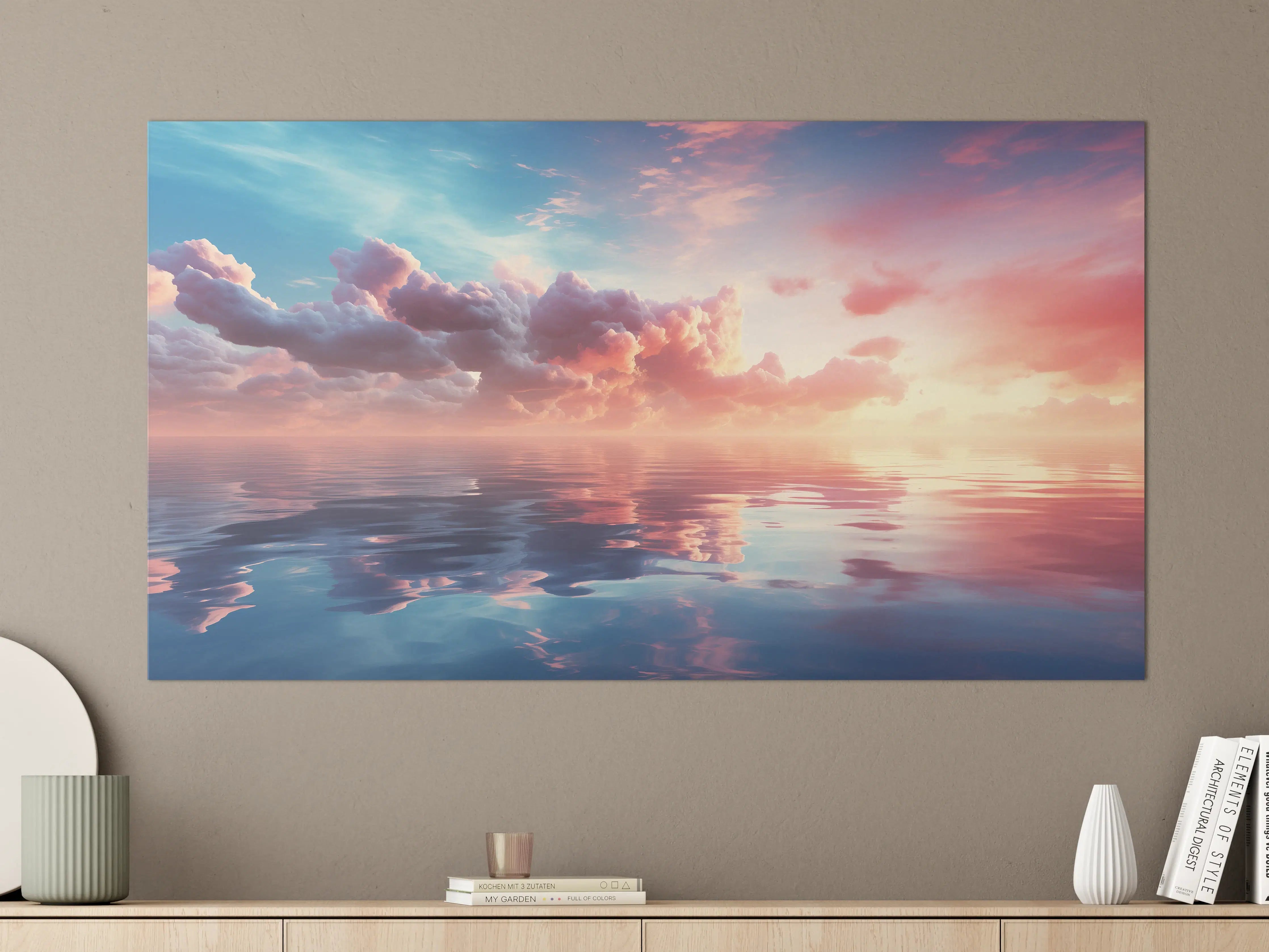 Große Wandbilder - Pastell-Sonnenuntergang über Meer