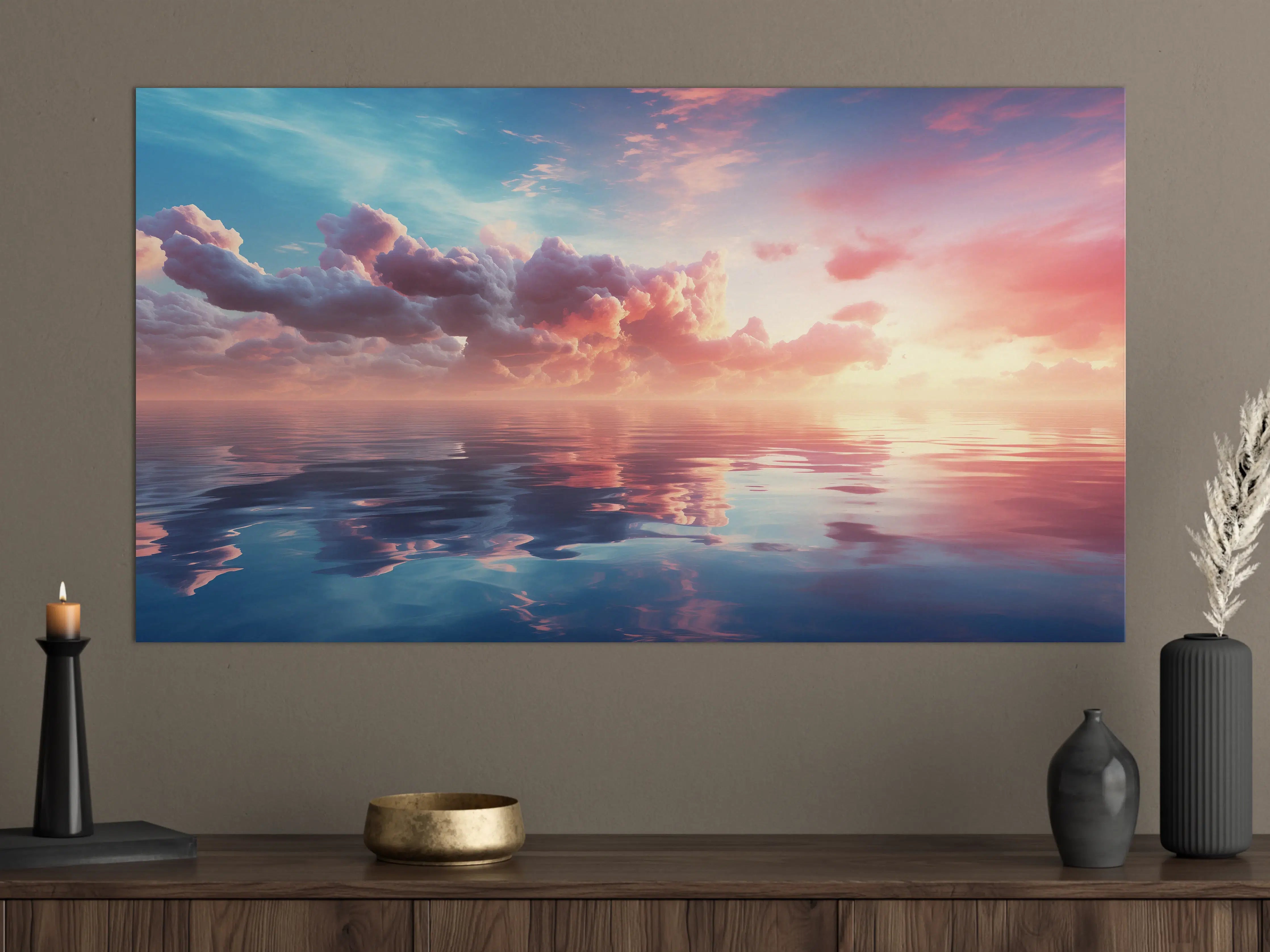 Große Wandbilder - Pastell-Sonnenuntergang über Meer