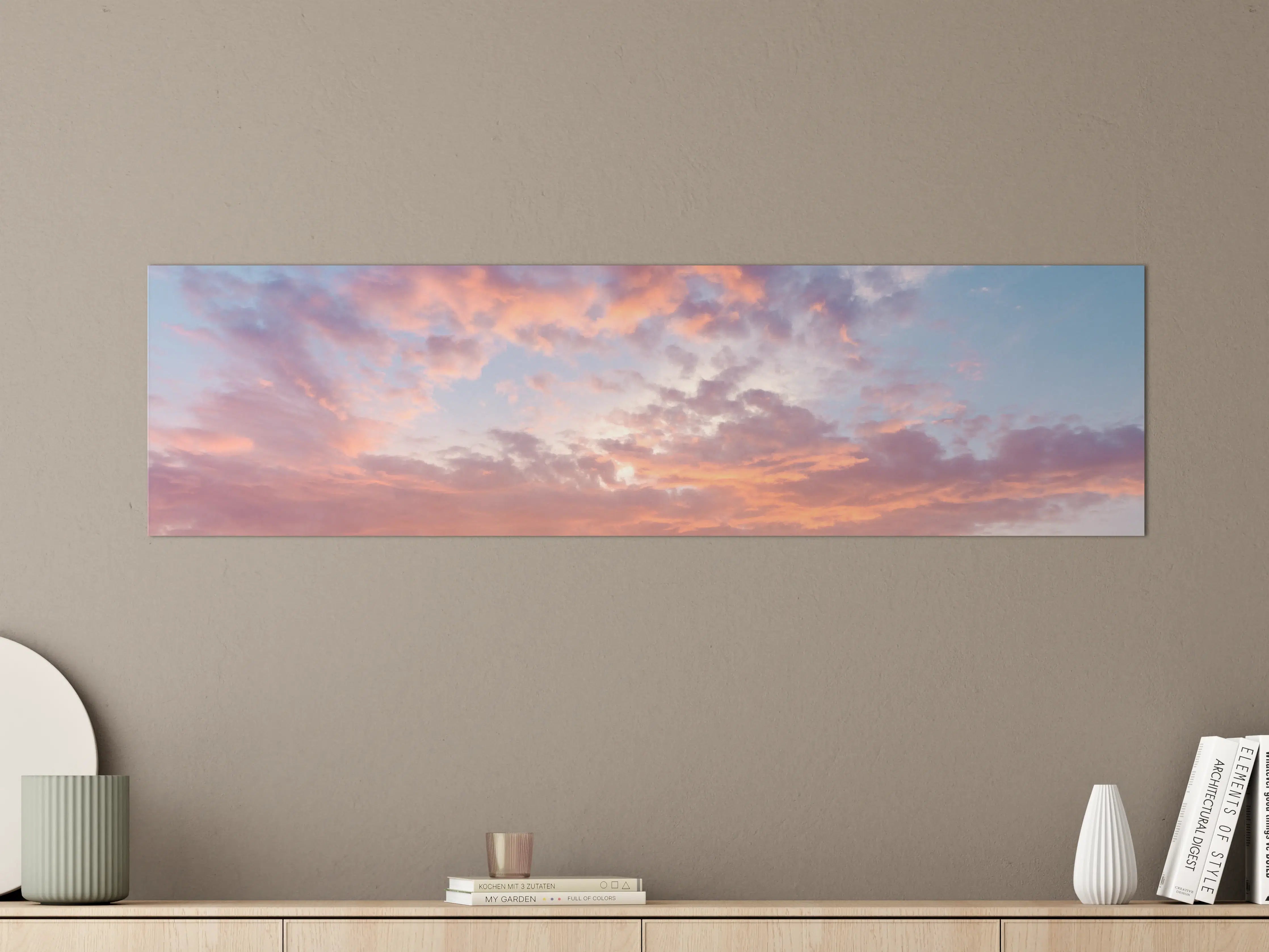 Große Wandbilder - Pastell-Sonnenuntergangs-Himmel