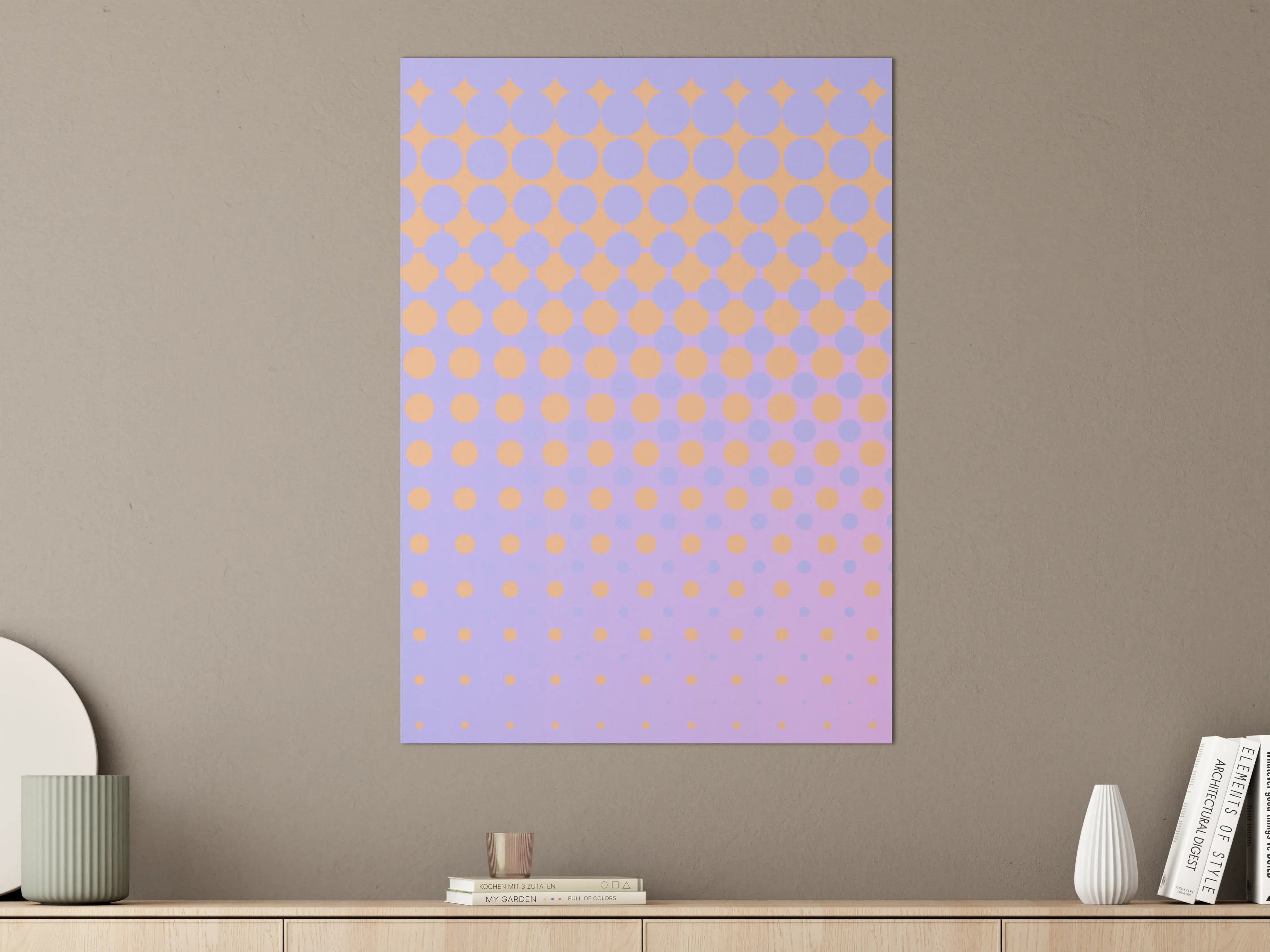 Große Wandbilder - Pastellfarbene Punktdesign-Wanddekoration
