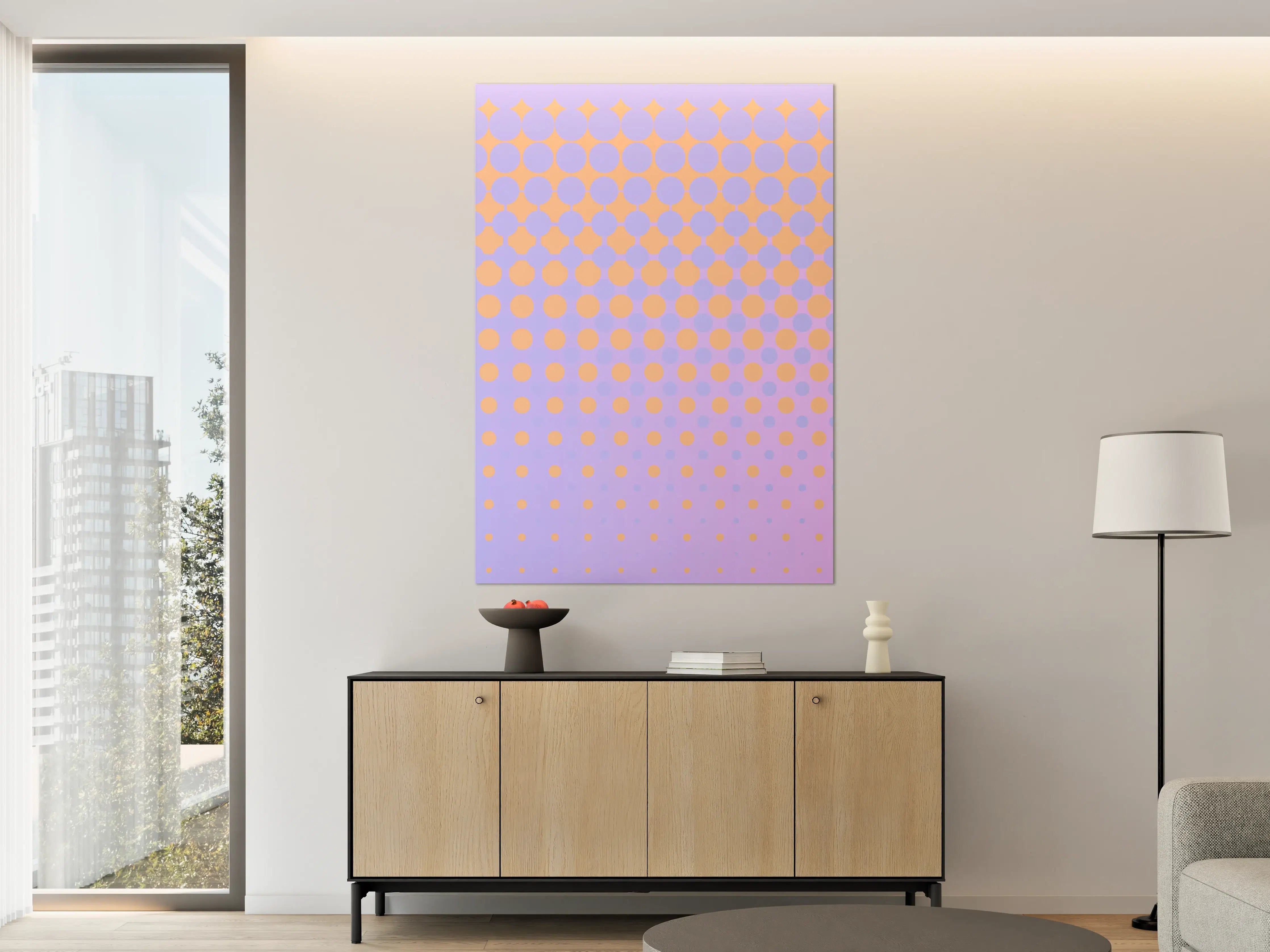Große Wandbilder - Pastellfarbene Punktdesign-Wanddekoration