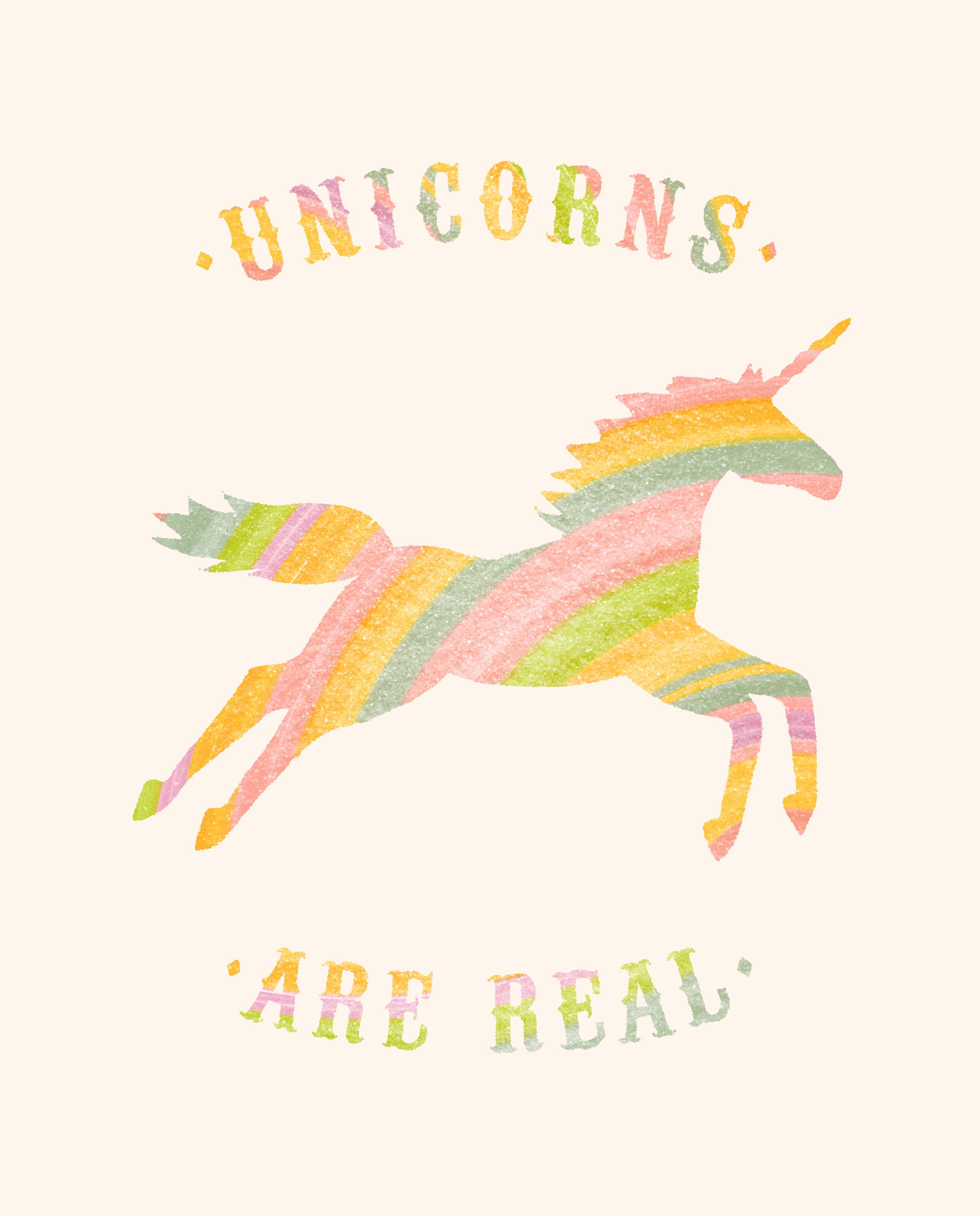 Große Wandbilder-Pastellfarbenes Einhorn mit buntem Regenbogen-Horn