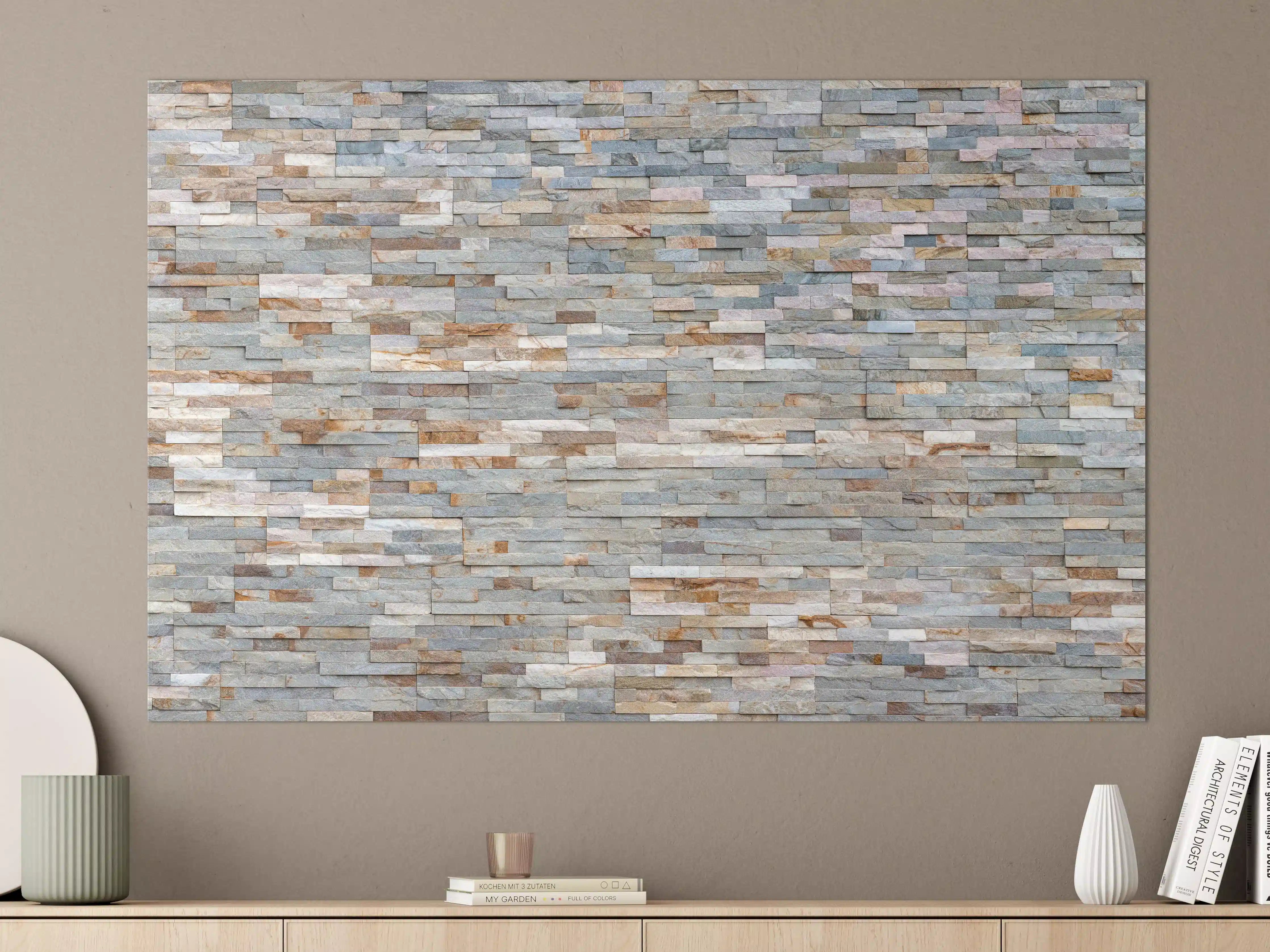 Große Wandbilder - Pastellfarbige Schieferstein Textur