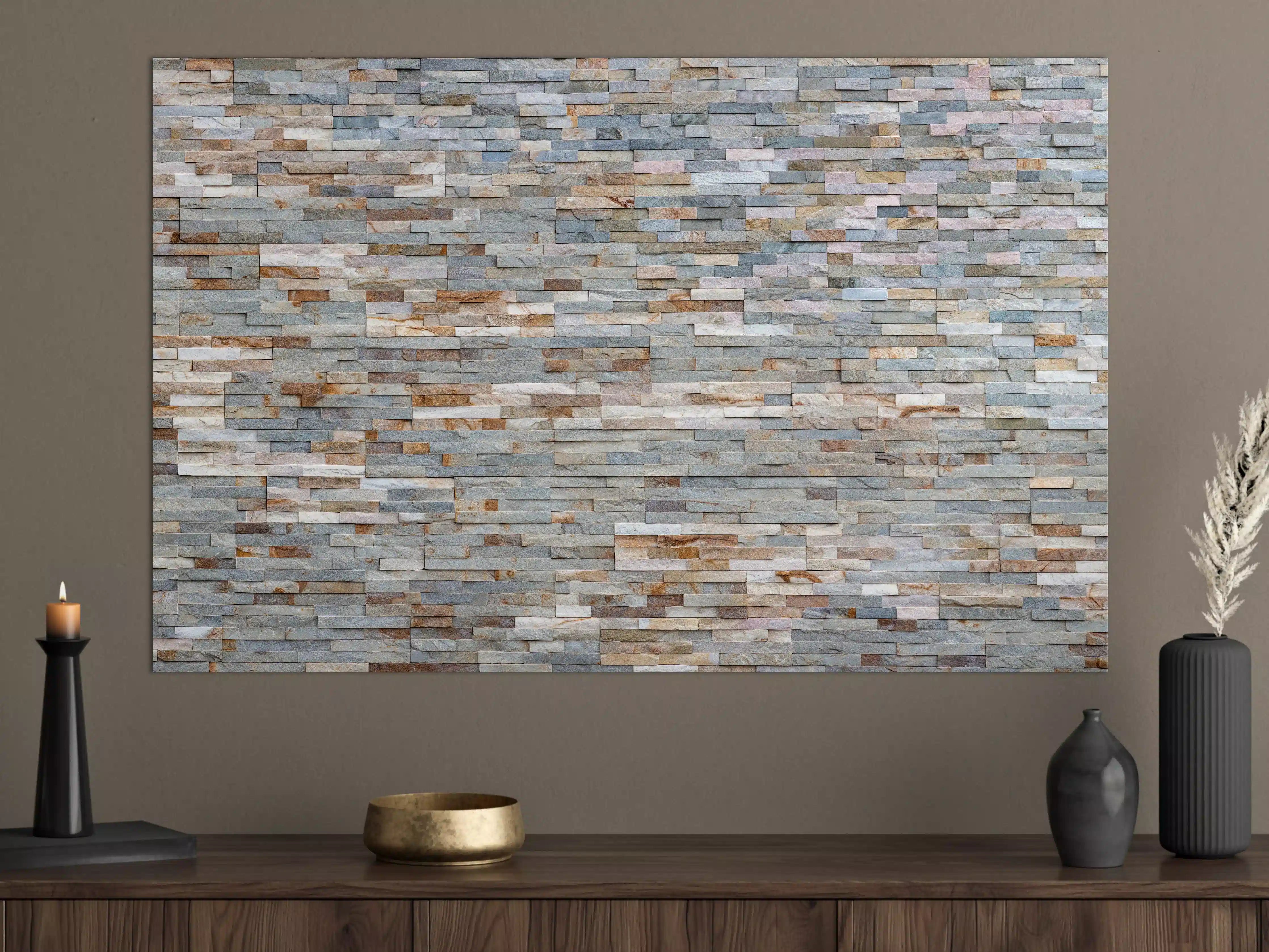 Große Wandbilder - Pastellfarbige Schieferstein Textur