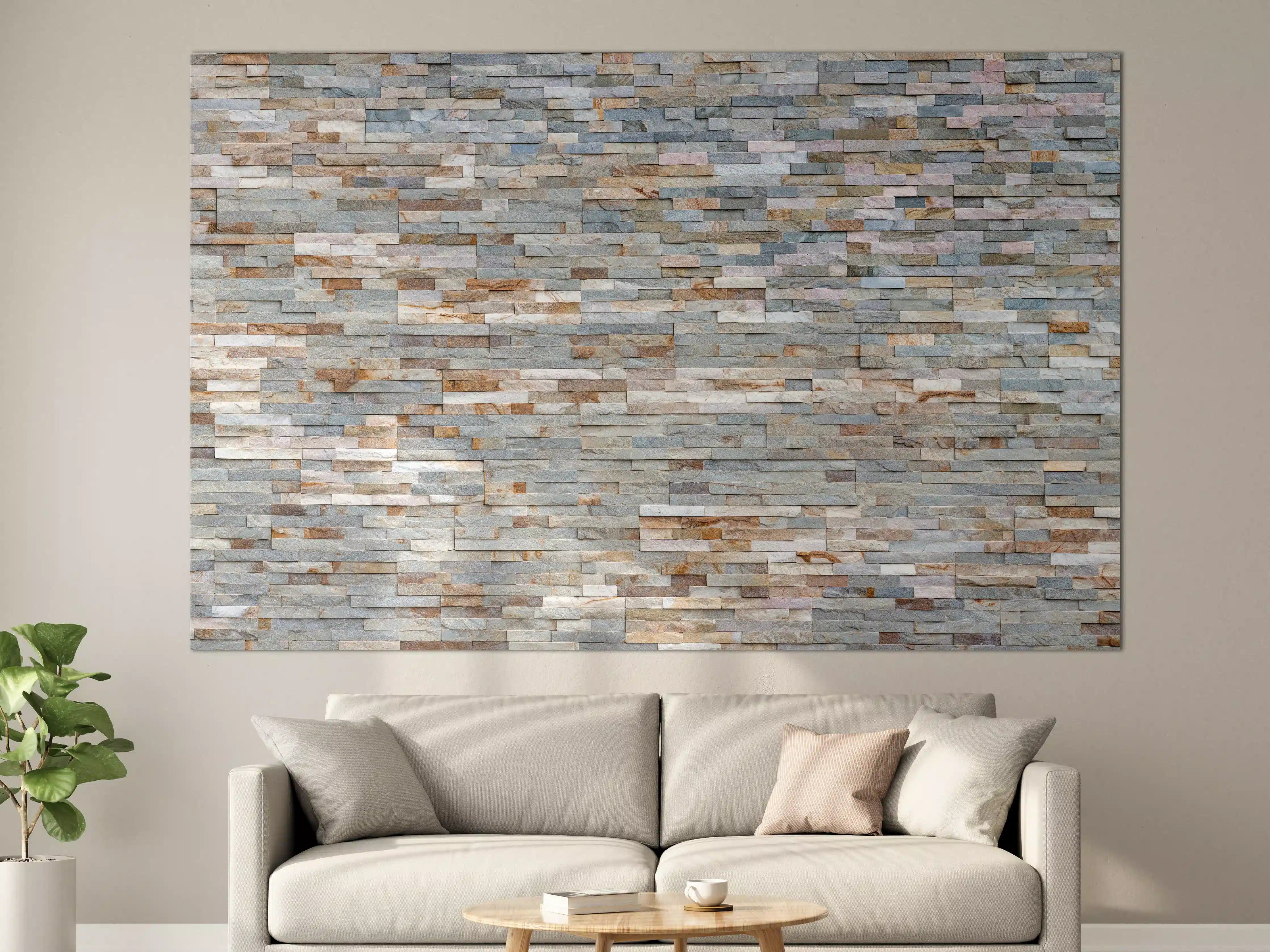 Große Wandbilder - Pastellfarbige Schieferstein Textur