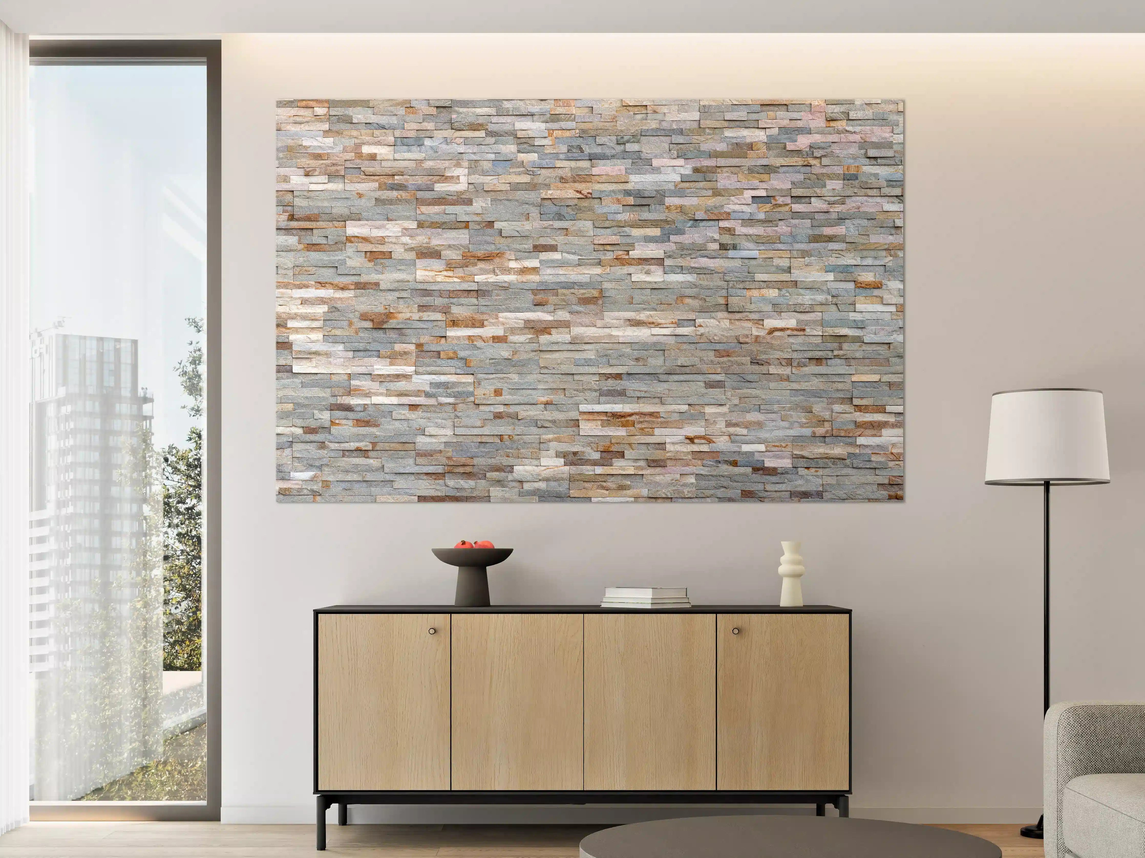 Große Wandbilder - Pastellfarbige Schieferstein Textur