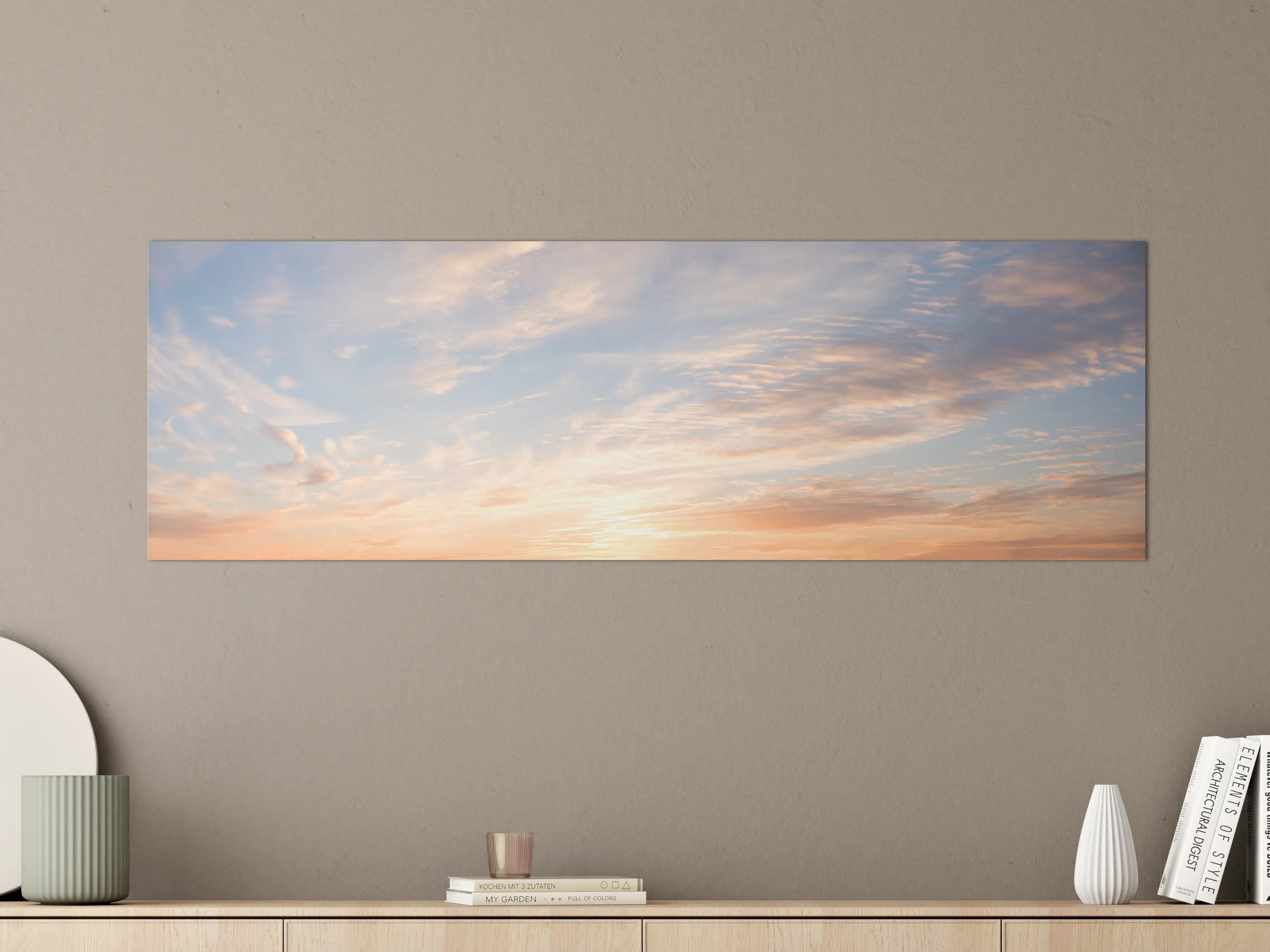 Große Wandbilder - Pastellhimmel bei Sonnenuntergang
