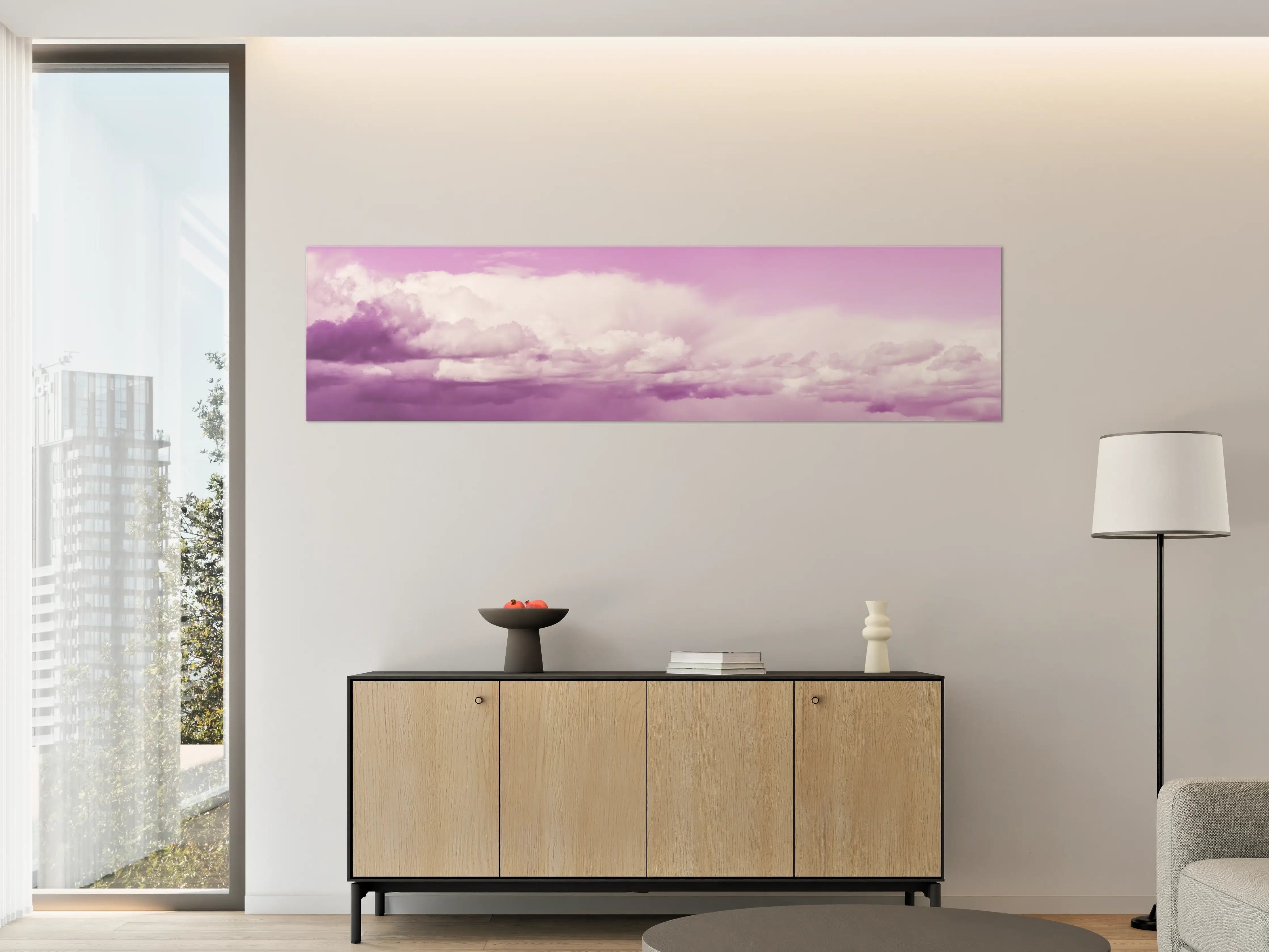 Große Wandbilder - Pastellrosa Himmelspanorama
