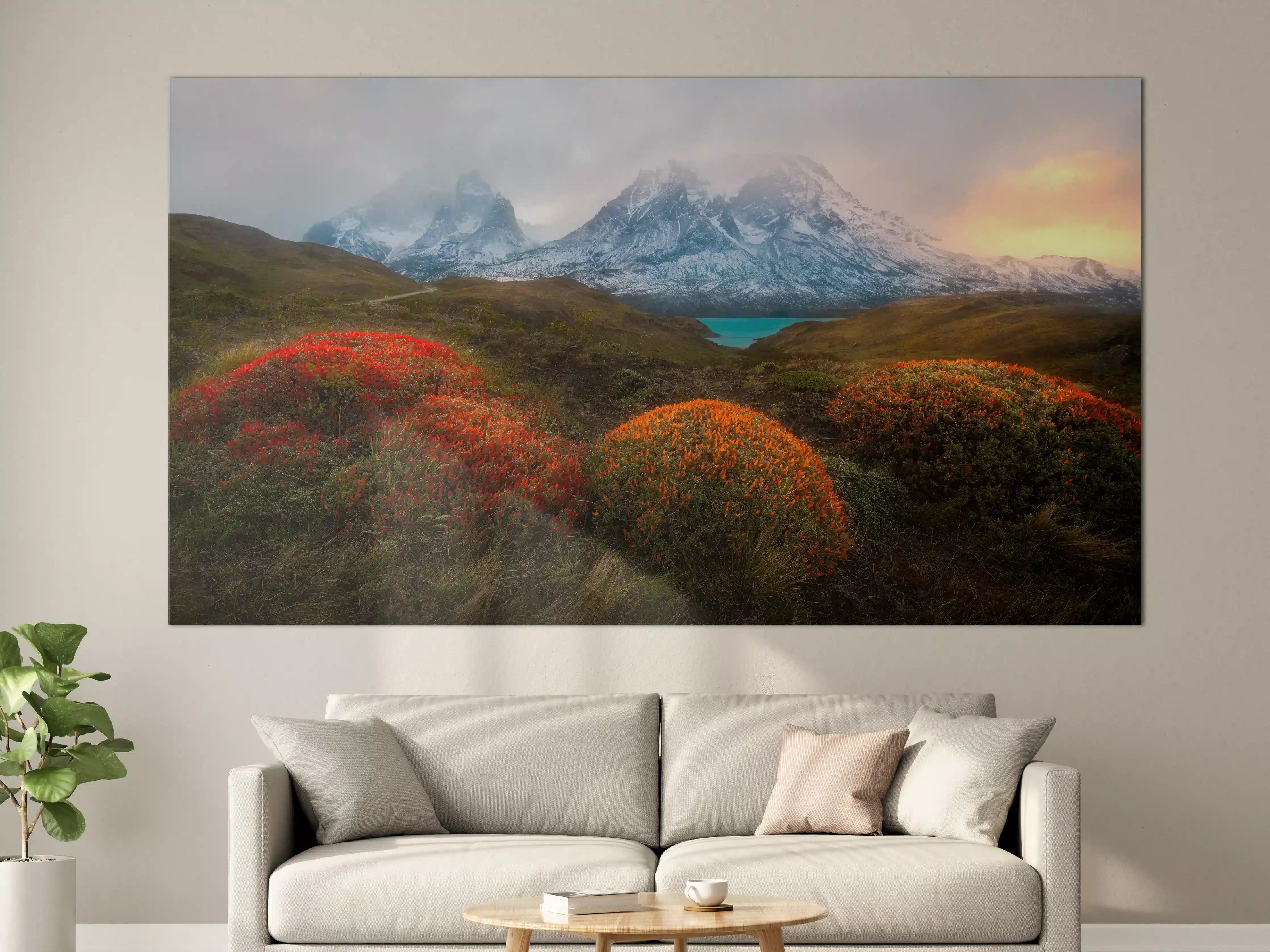 Große Wandbilder - Patagonia Bergpanorama im Frühling